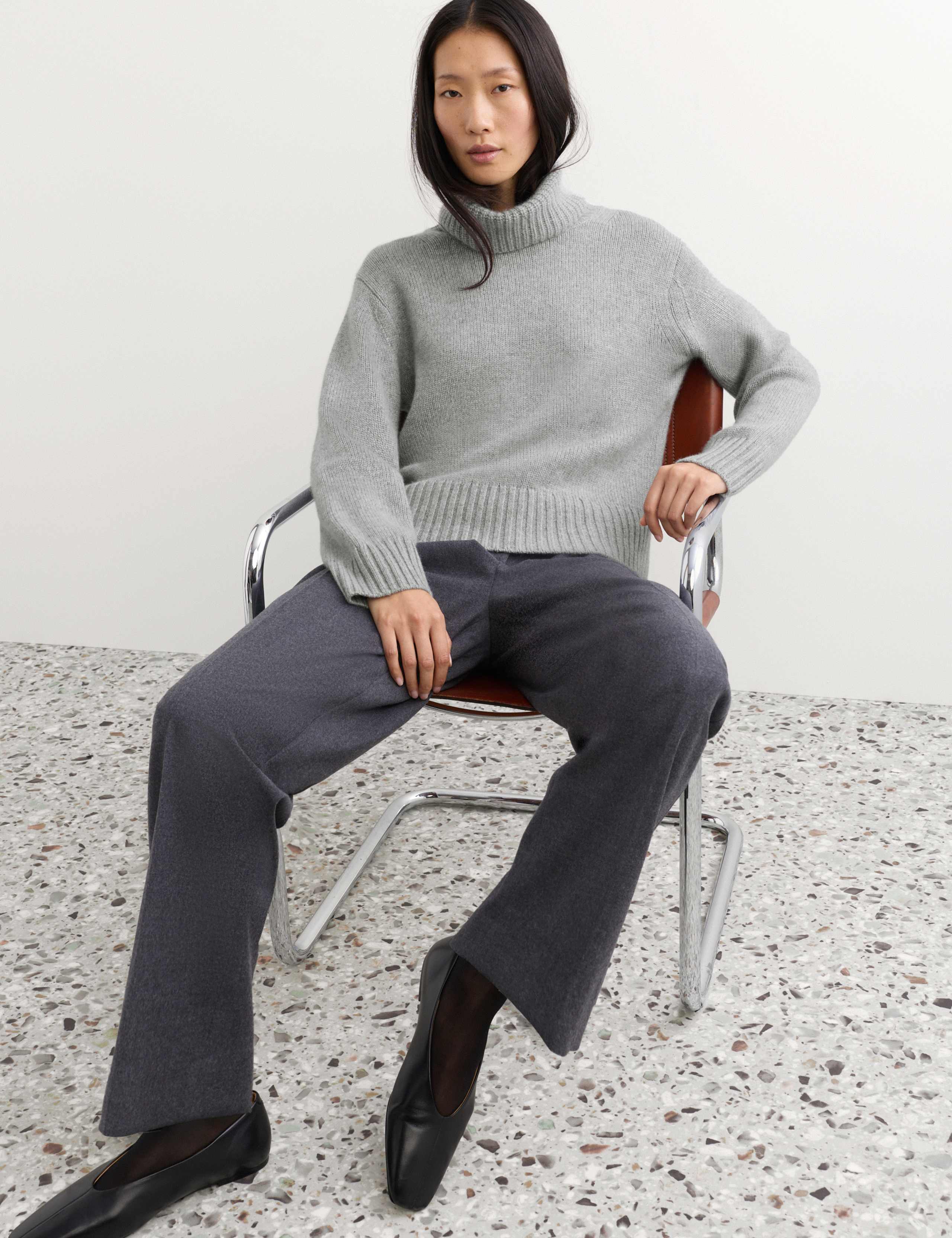 Pure Cashmere Chunky Roll Neck Jumper 7 of 7