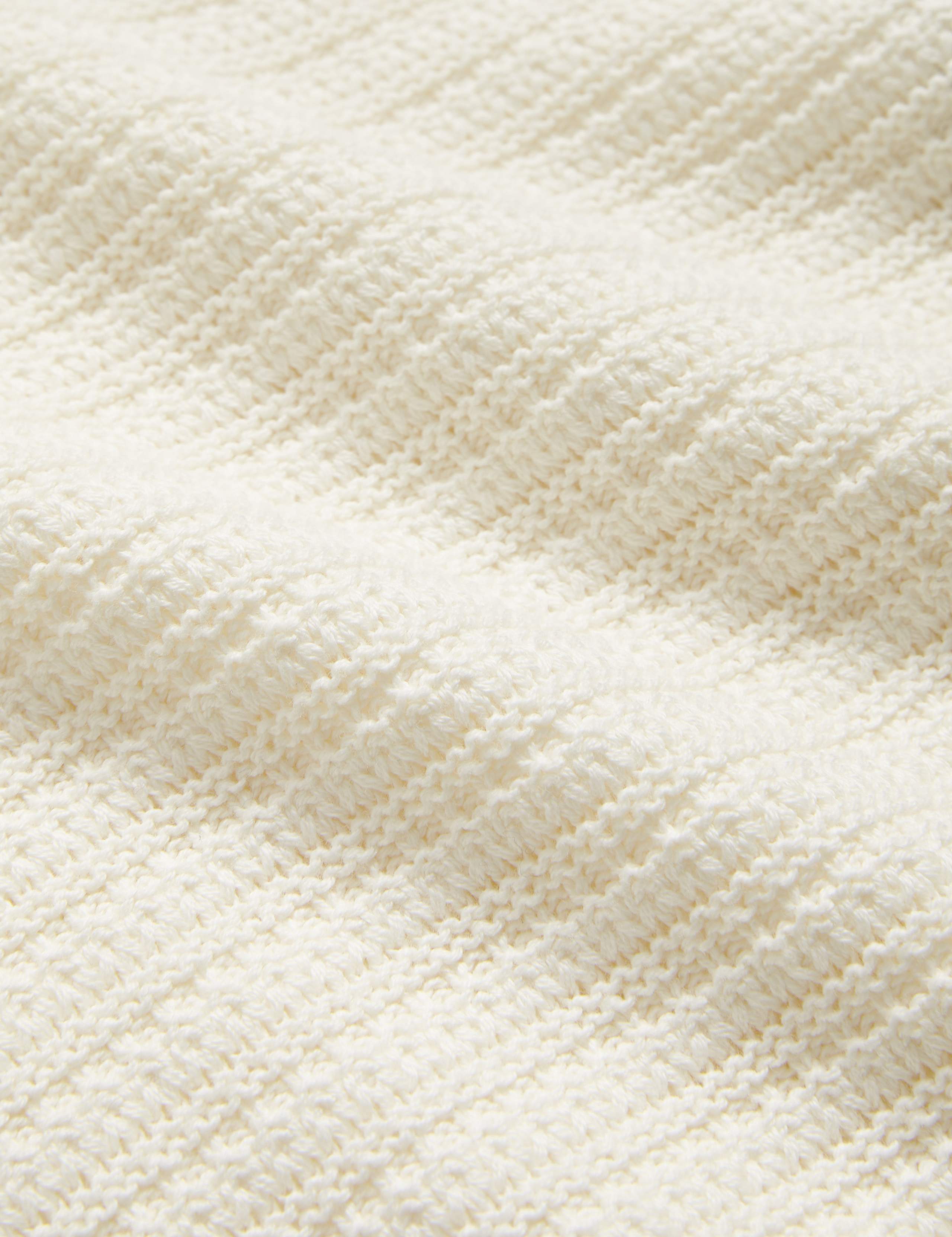 Pure Cotton Textured Collared Relaxed Jumper 7 of 7