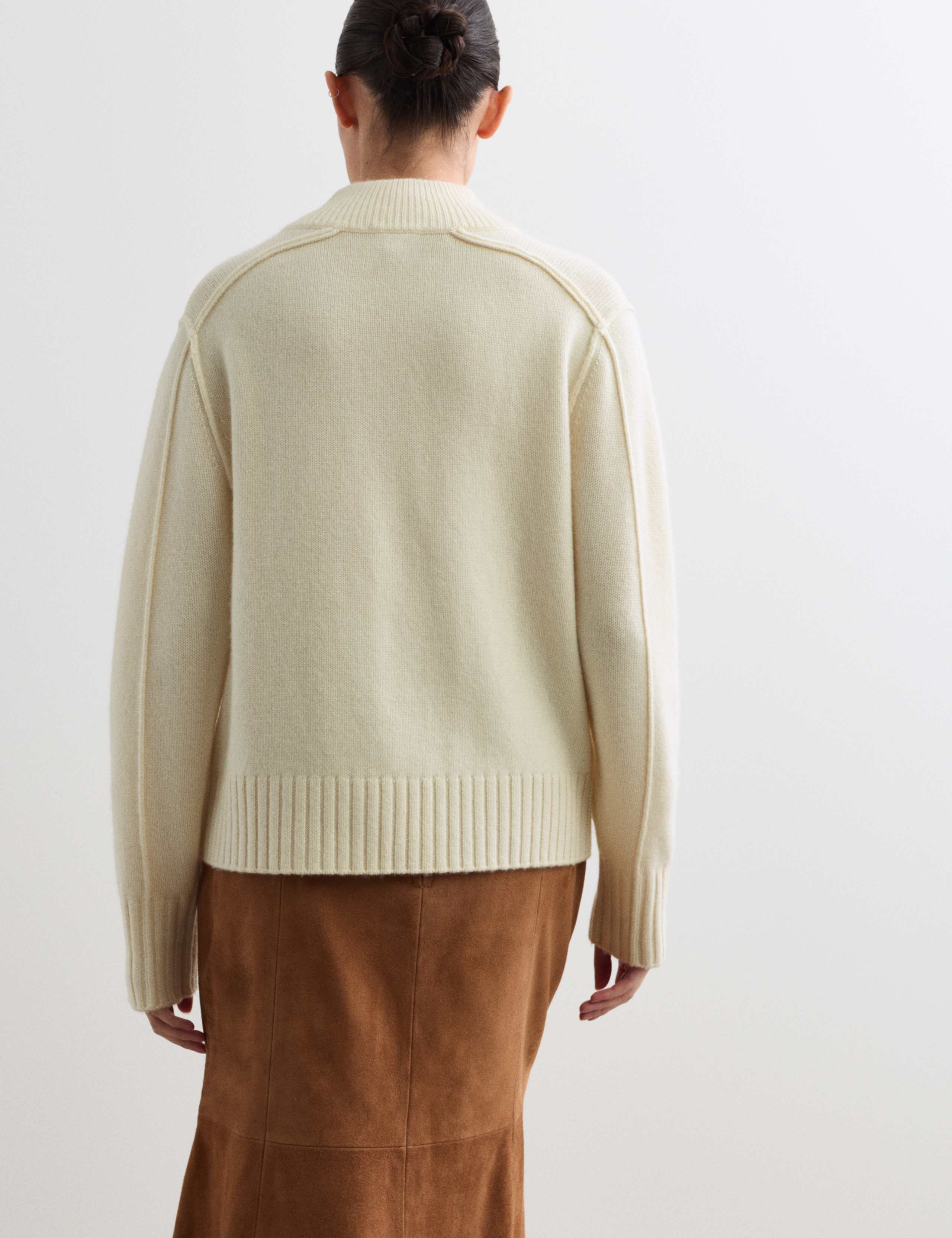 Cashmere Blend Henley Funnel Neck Jumper 5 of 5