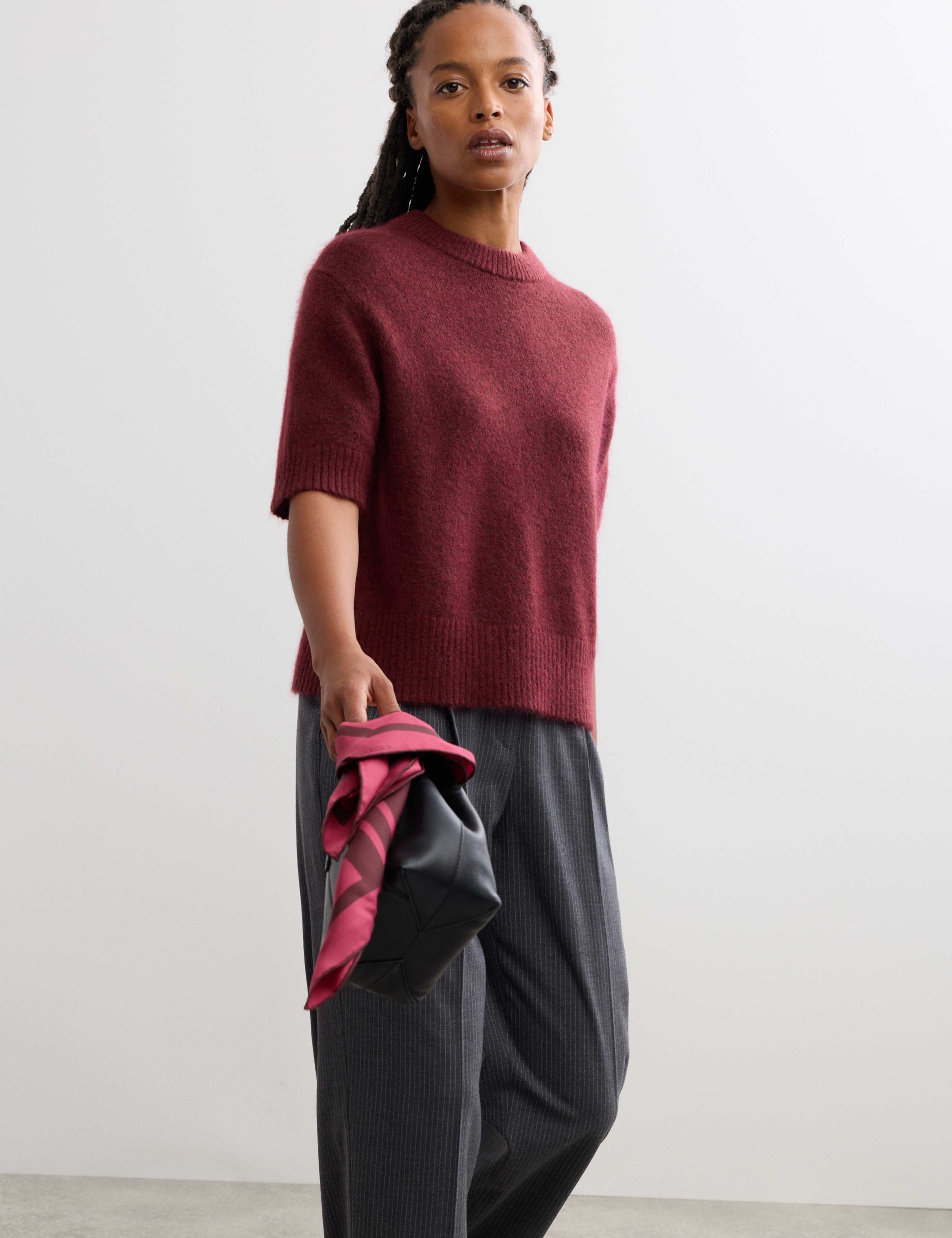 Mohair Blend Textured Jumper 3 of 7