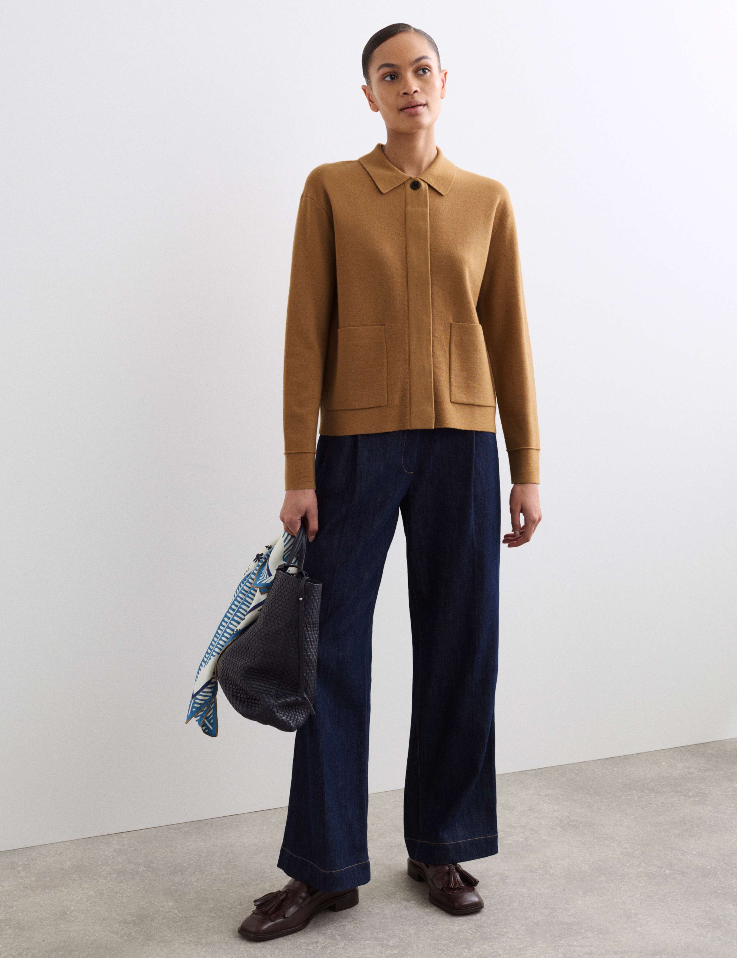 Pure Merino Wool Textured Knitted Jacket 3 of 7