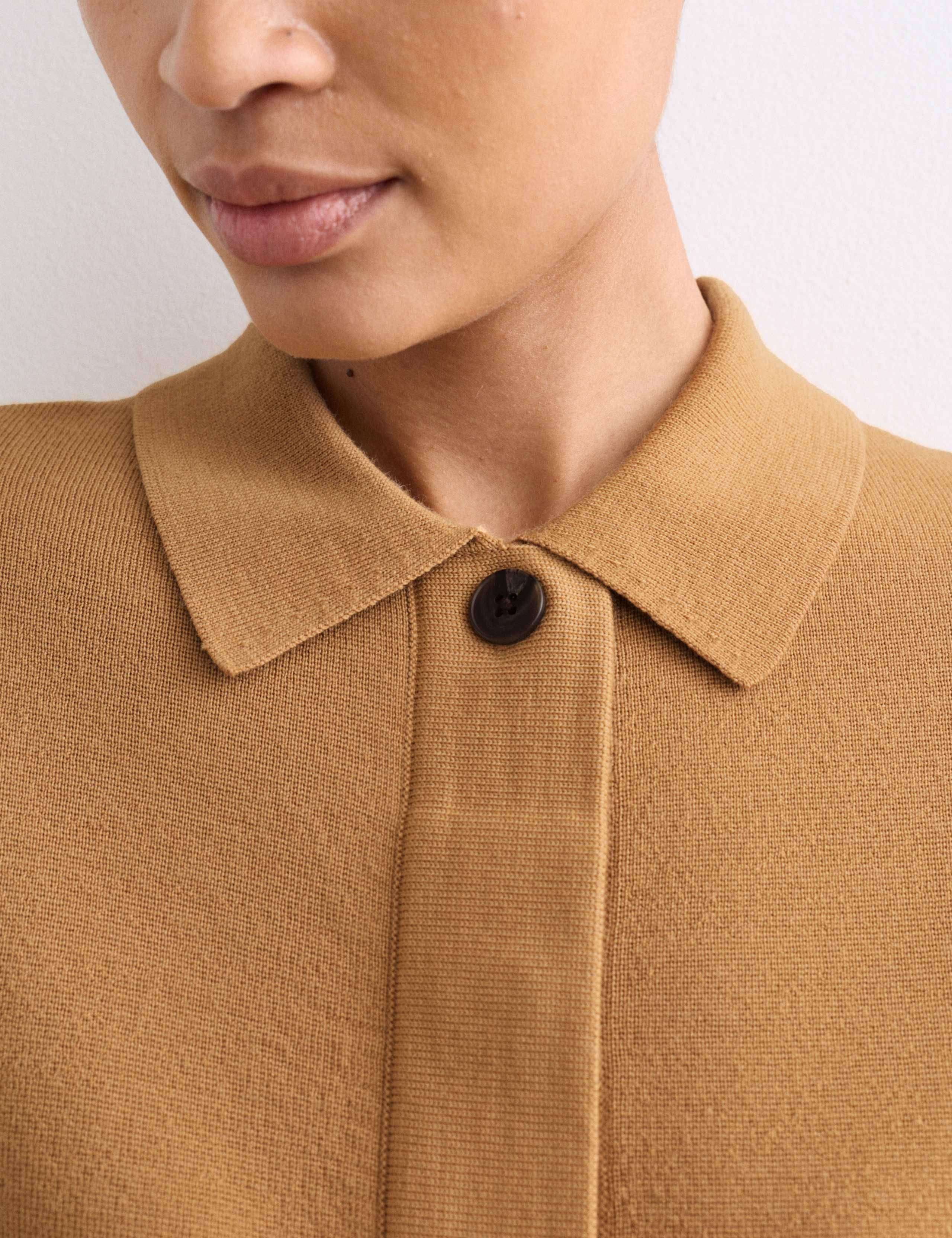 Pure Merino Wool Textured Knitted Jacket 4 of 7