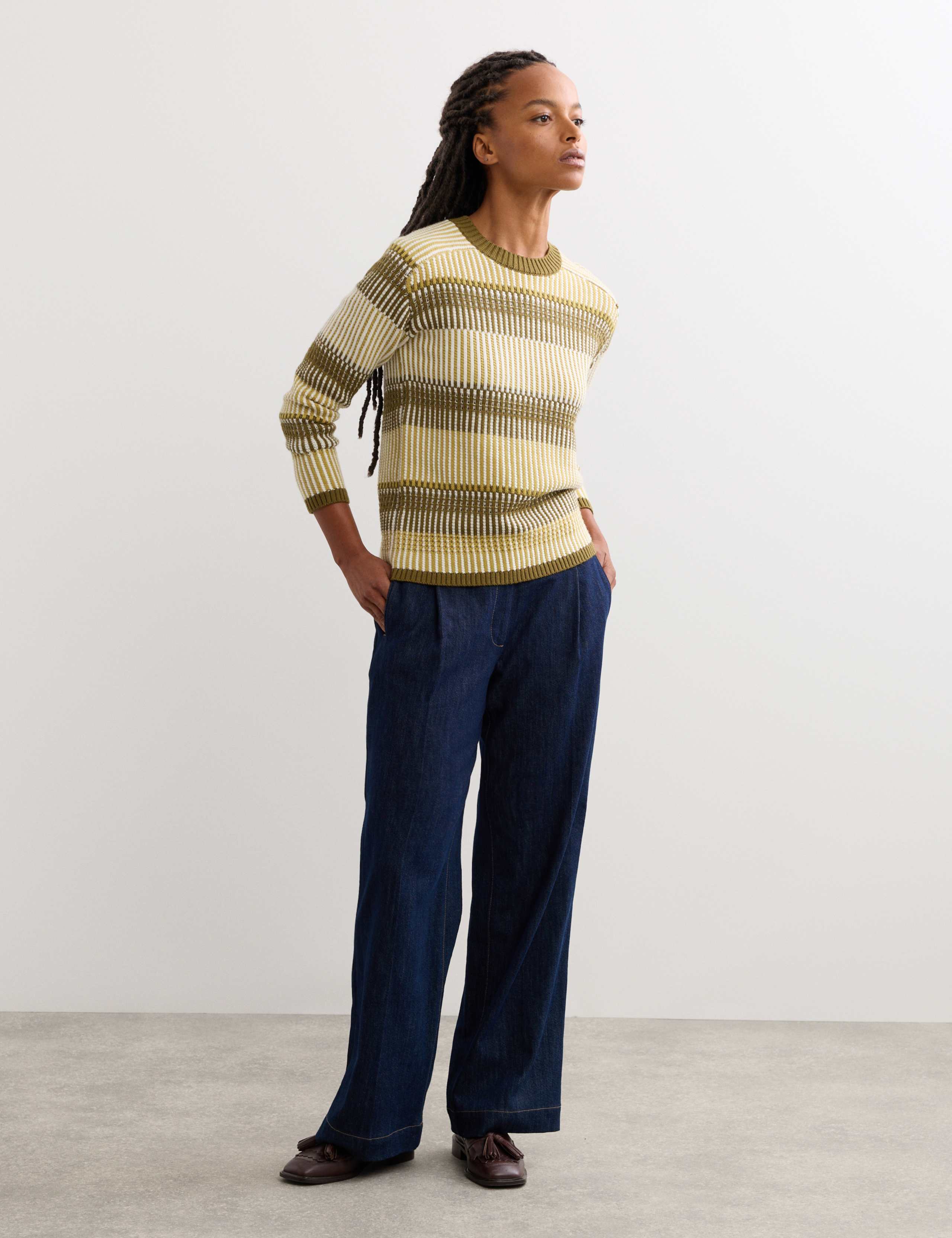 Pure Merino Wool Striped Jumper 4 of 6