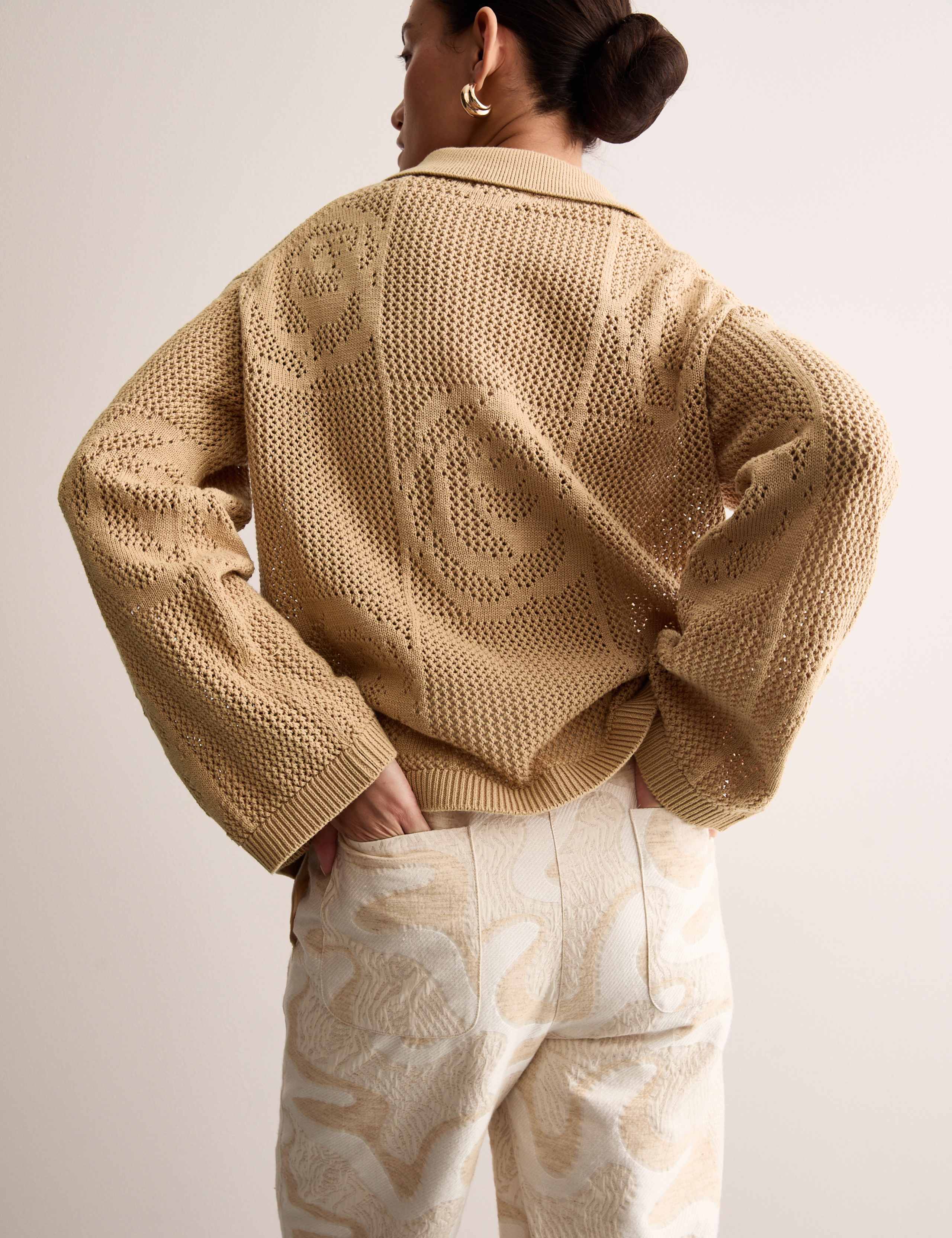 Pure Cotton Patchwork Cardigan 4 of 6