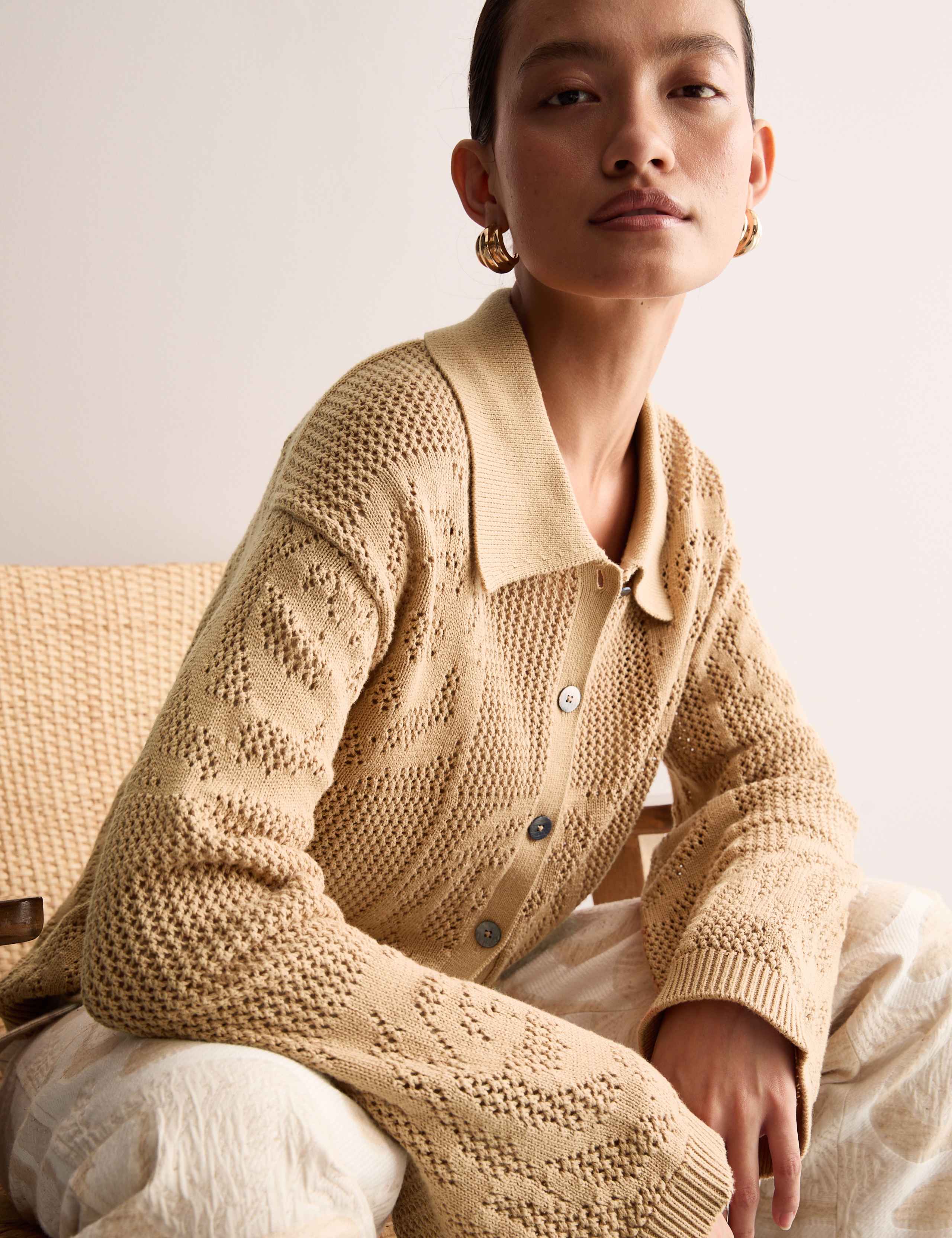 Pure Cotton Patchwork Cardigan 5 of 6