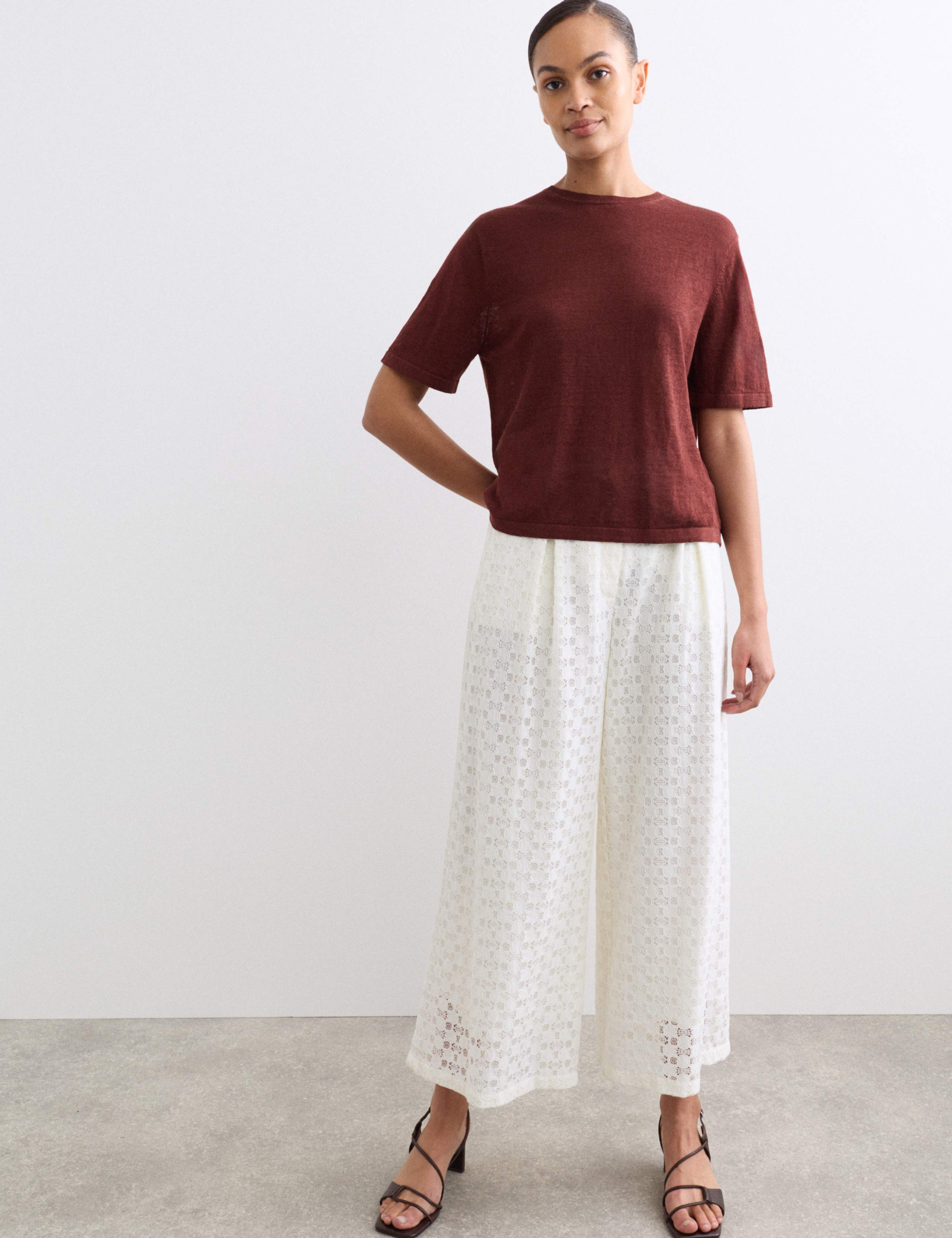 Pure Linen Textured T-Shirt 3 of 6