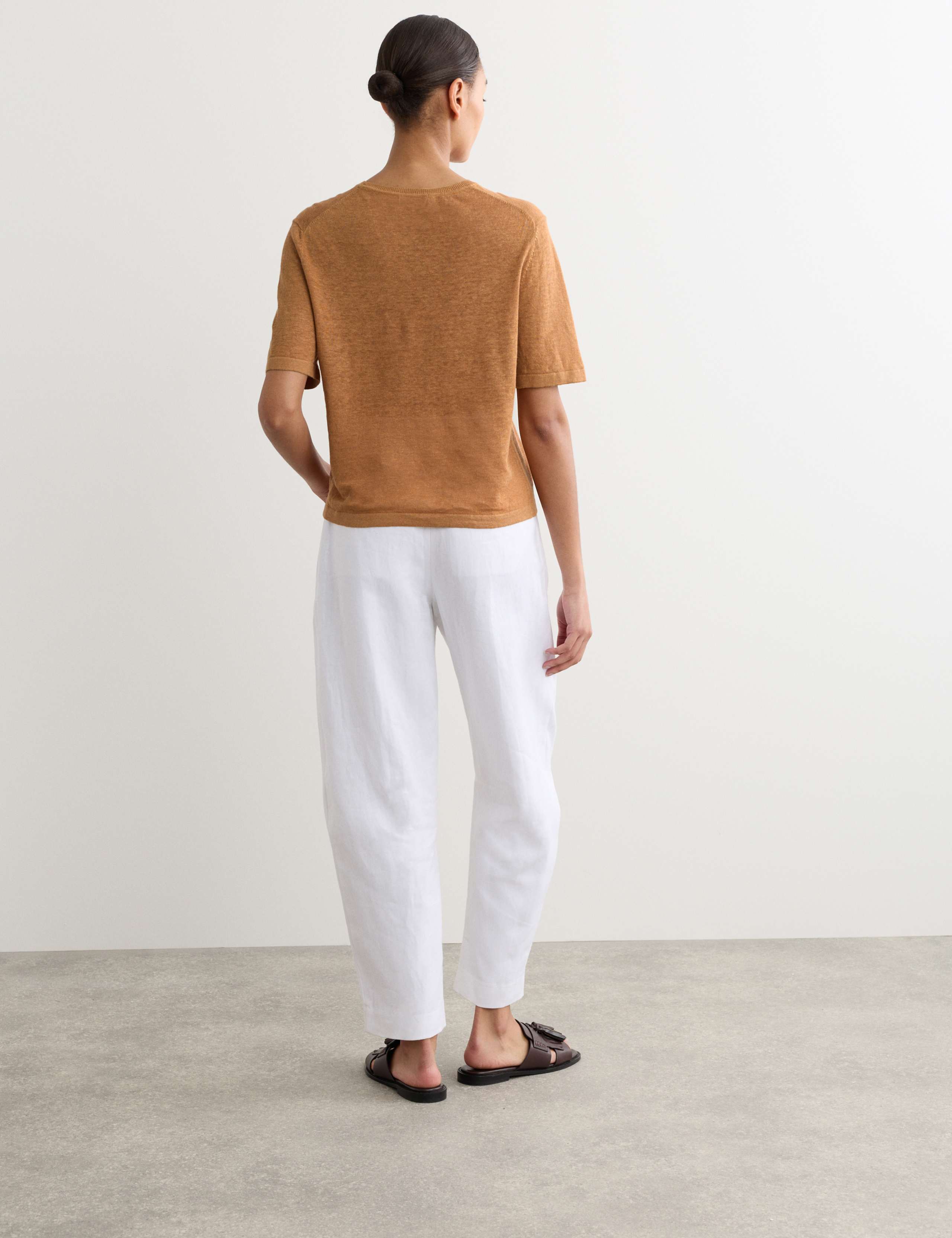 Pure Linen Textured T-Shirt 5 of 6