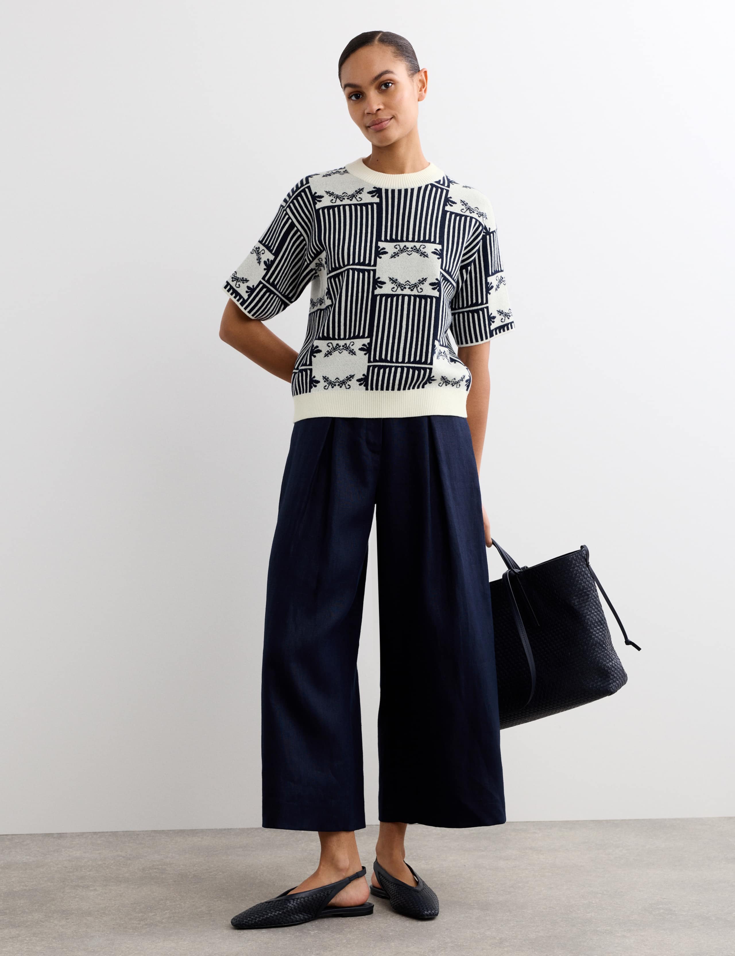 Pure Merino Wool Patterned Jumper 4 of 6