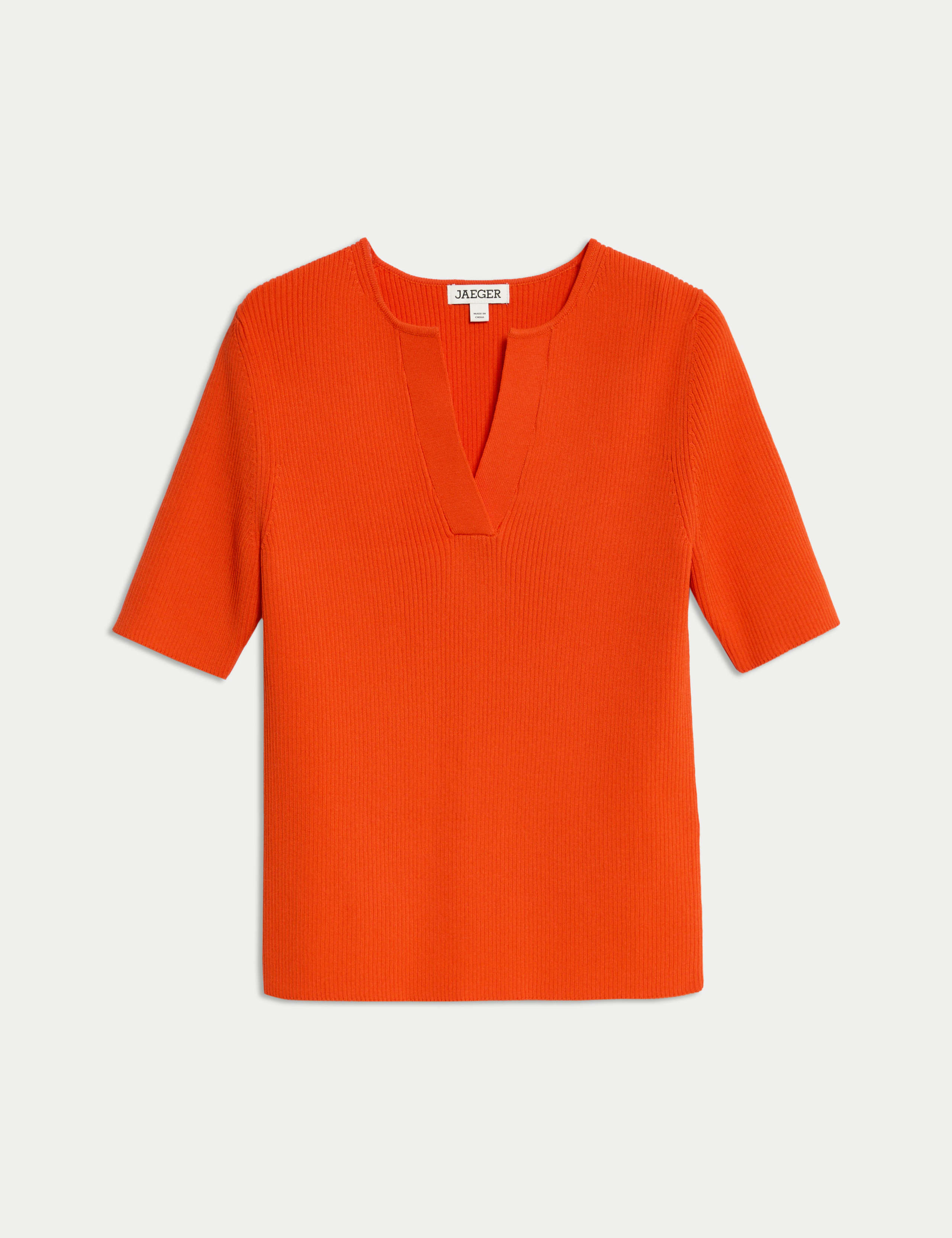 Ribbed V-Neck Knitted Top 2 of 8