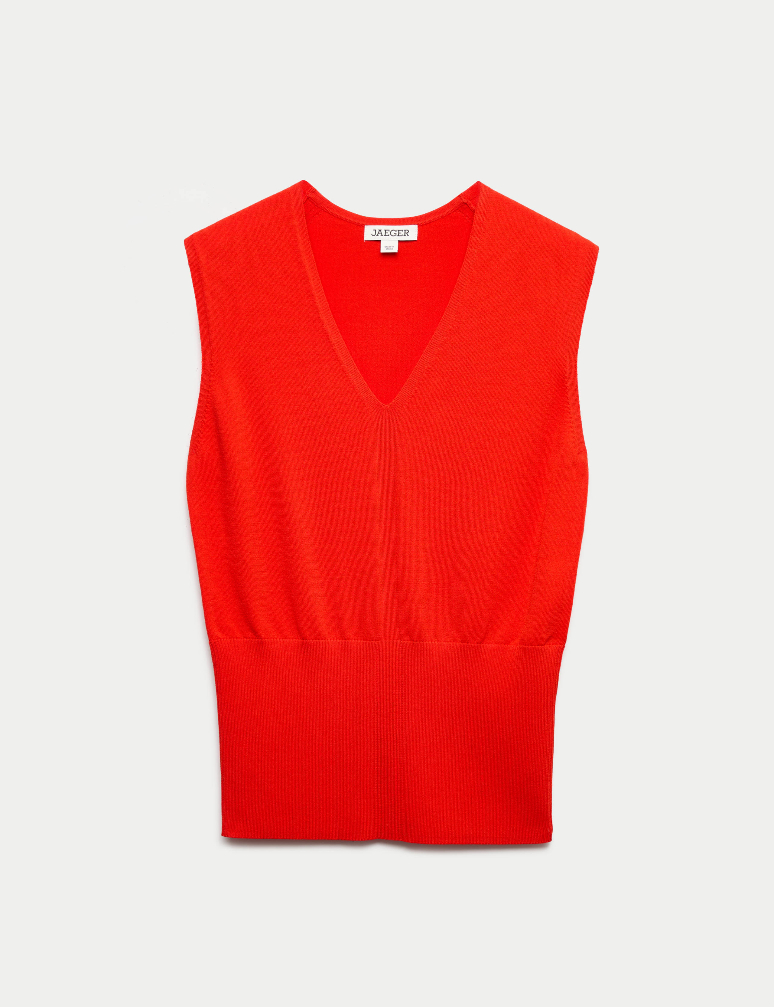 Textured V-Neck Knitted Vest 2 of 7