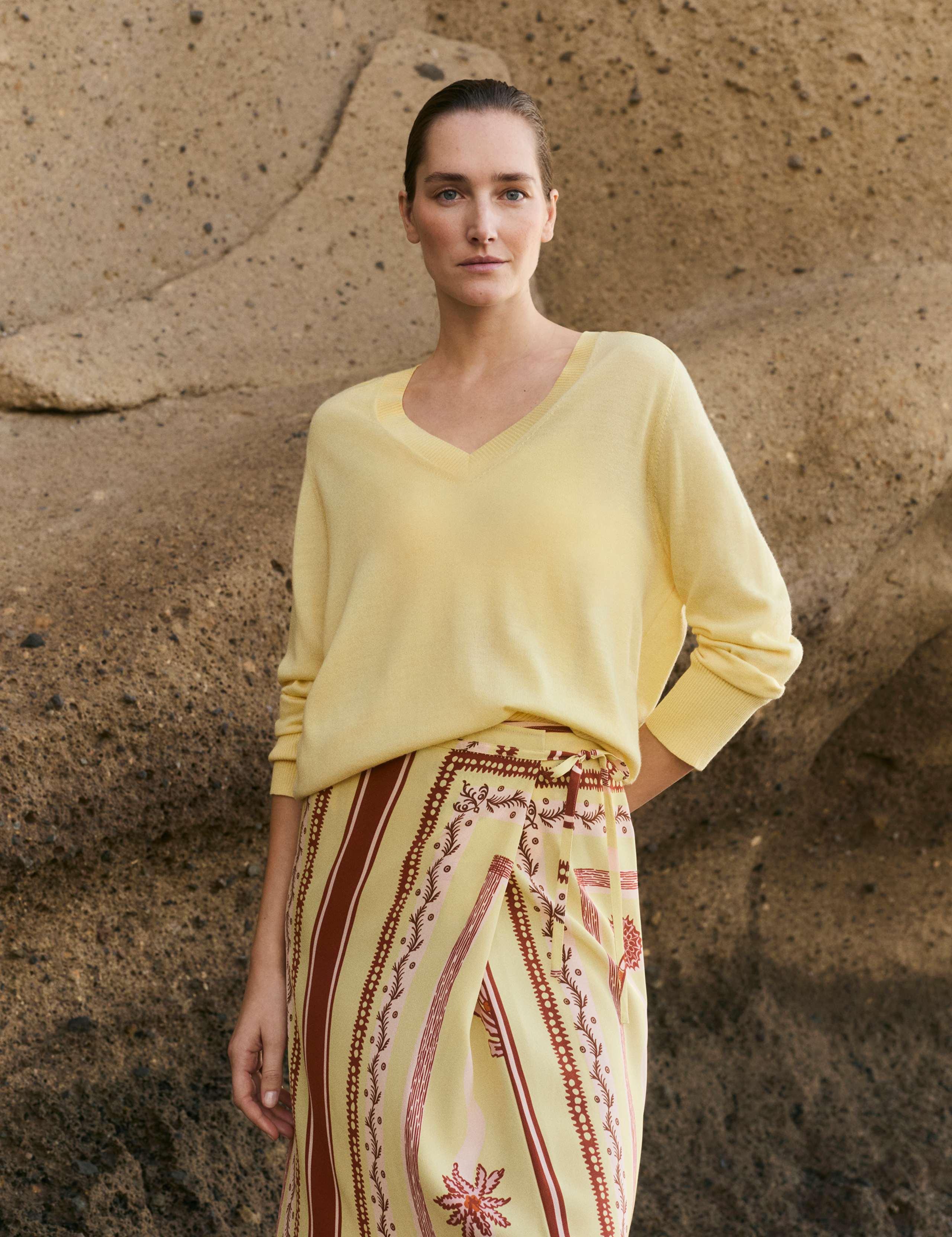 Pure Merino Wool V-Neck Jumper 1 of 8