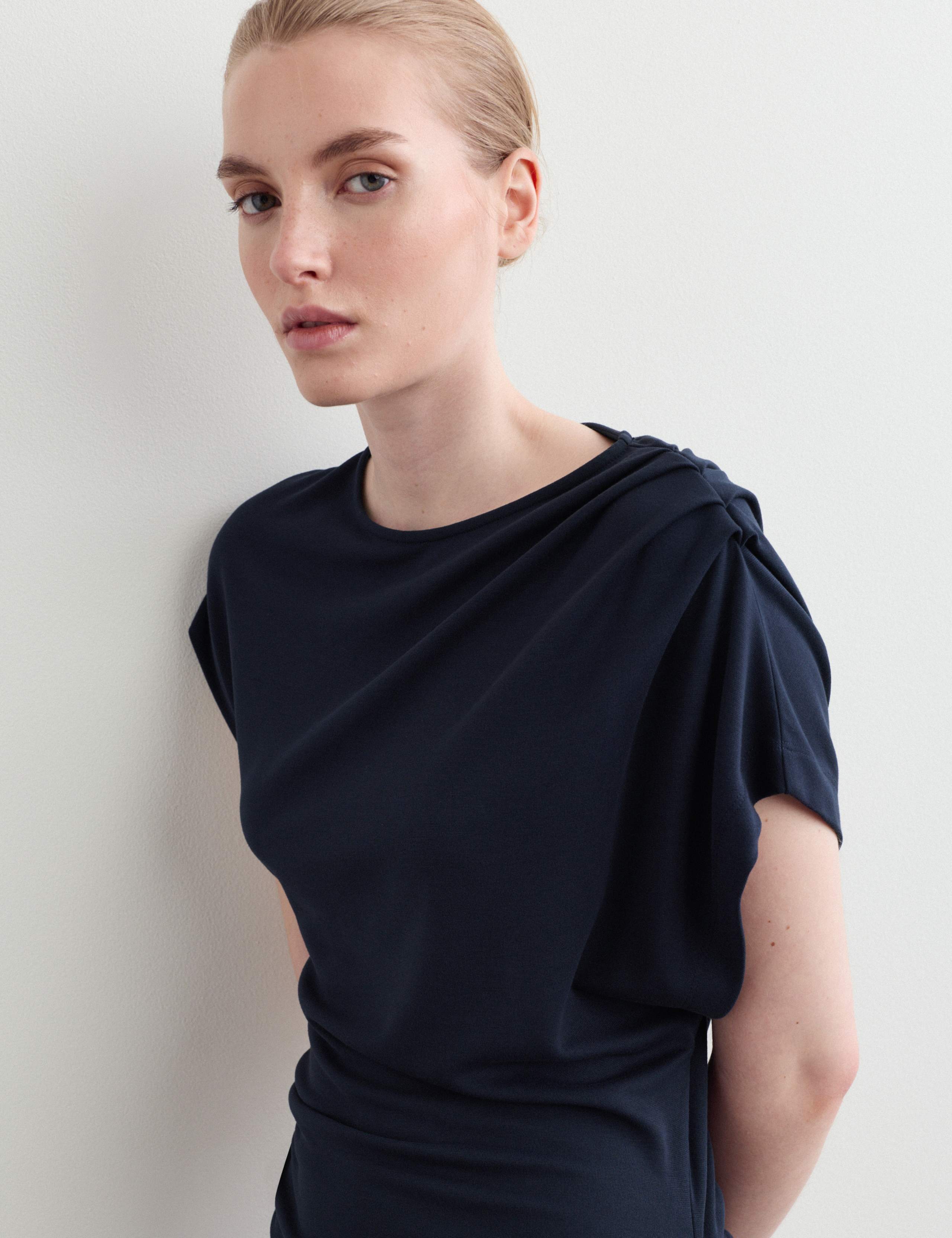 Jersey Ruched Midi Column Dress 3 of 6