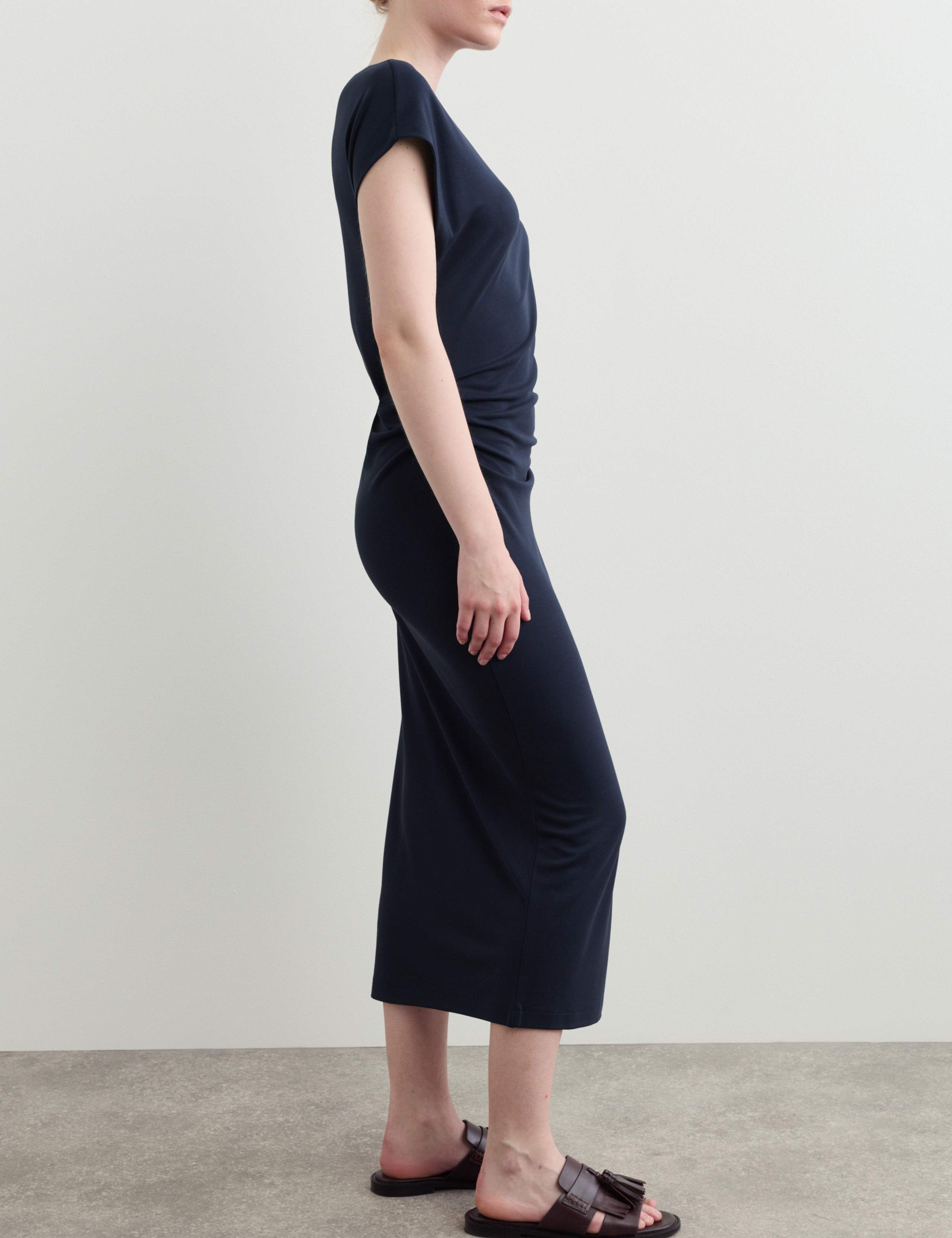Jersey Ruched Midi Column Dress 5 of 6