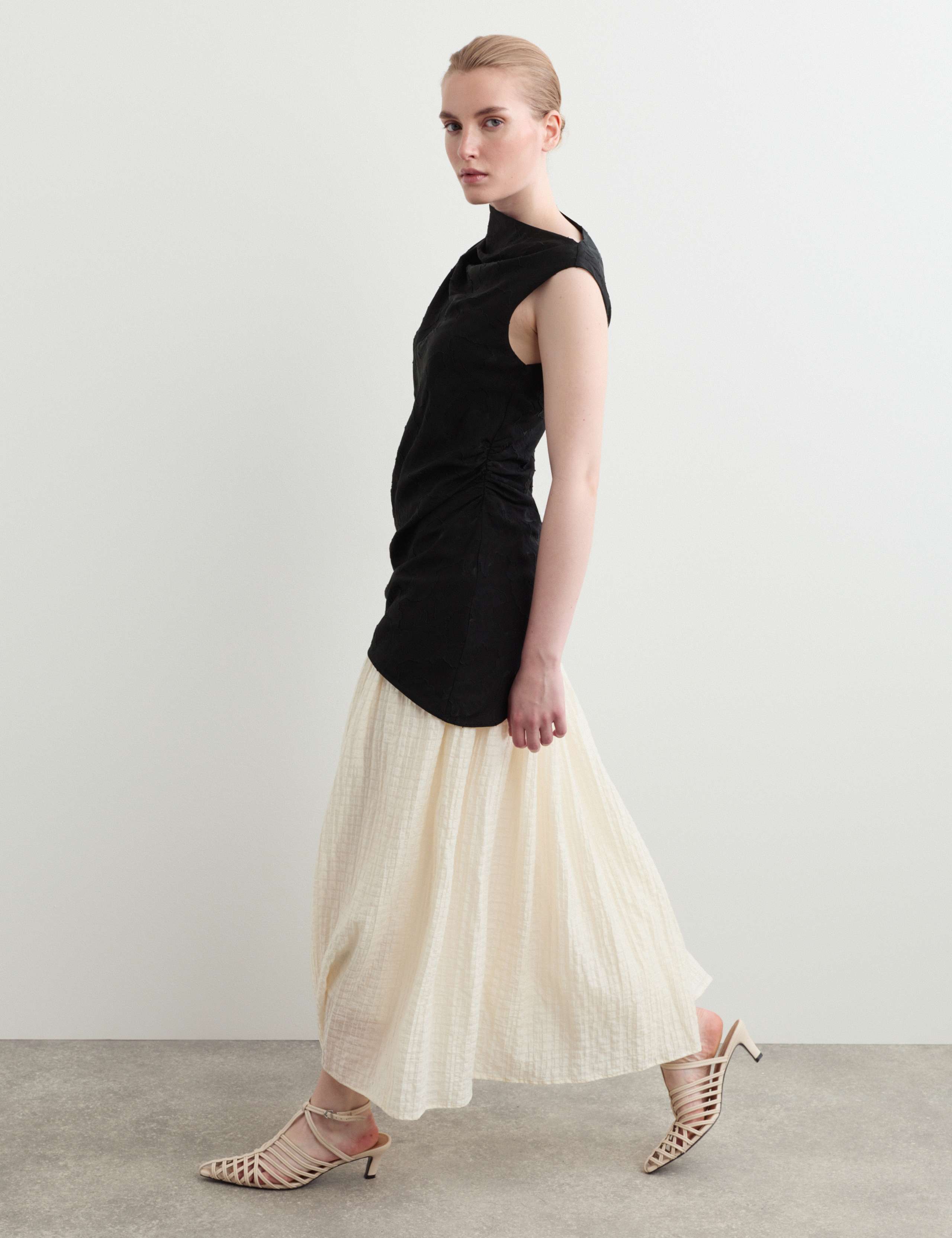 Lyocell Blend Colour Block Maxi Dress 6 of 8