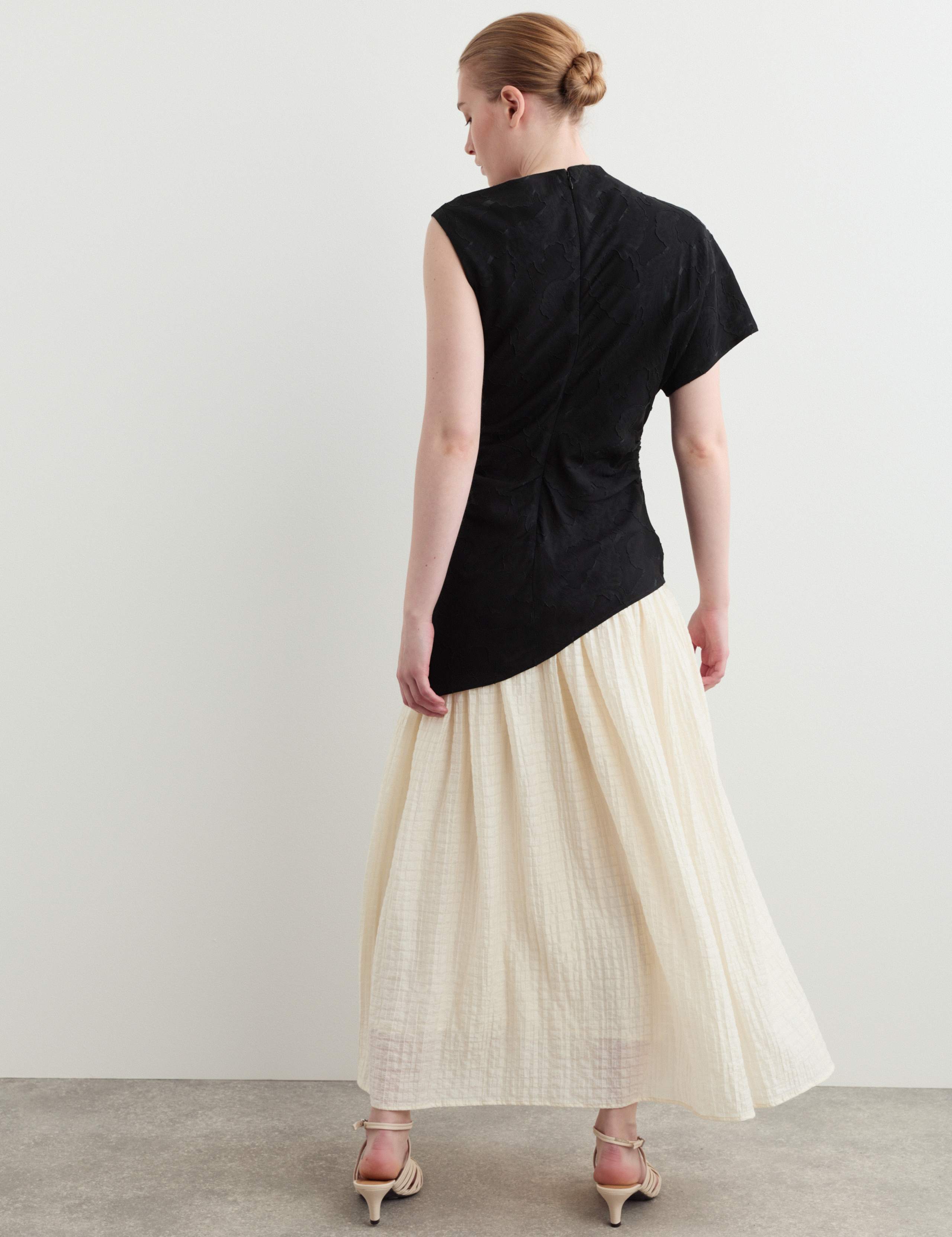 Lyocell Blend Colour Block Maxi Dress 7 of 8