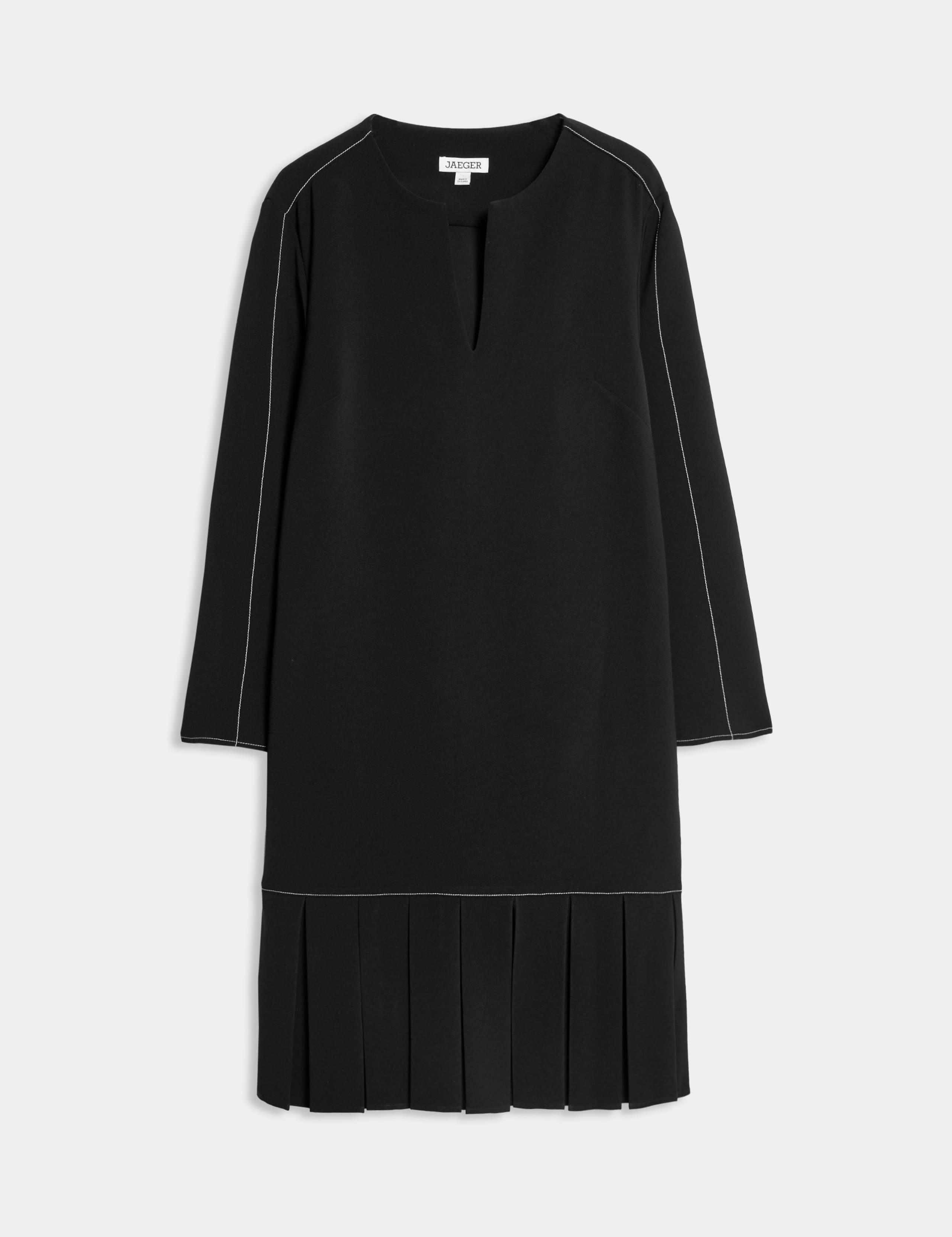 Crepe Box Pleat Shift Dress 2 of 8