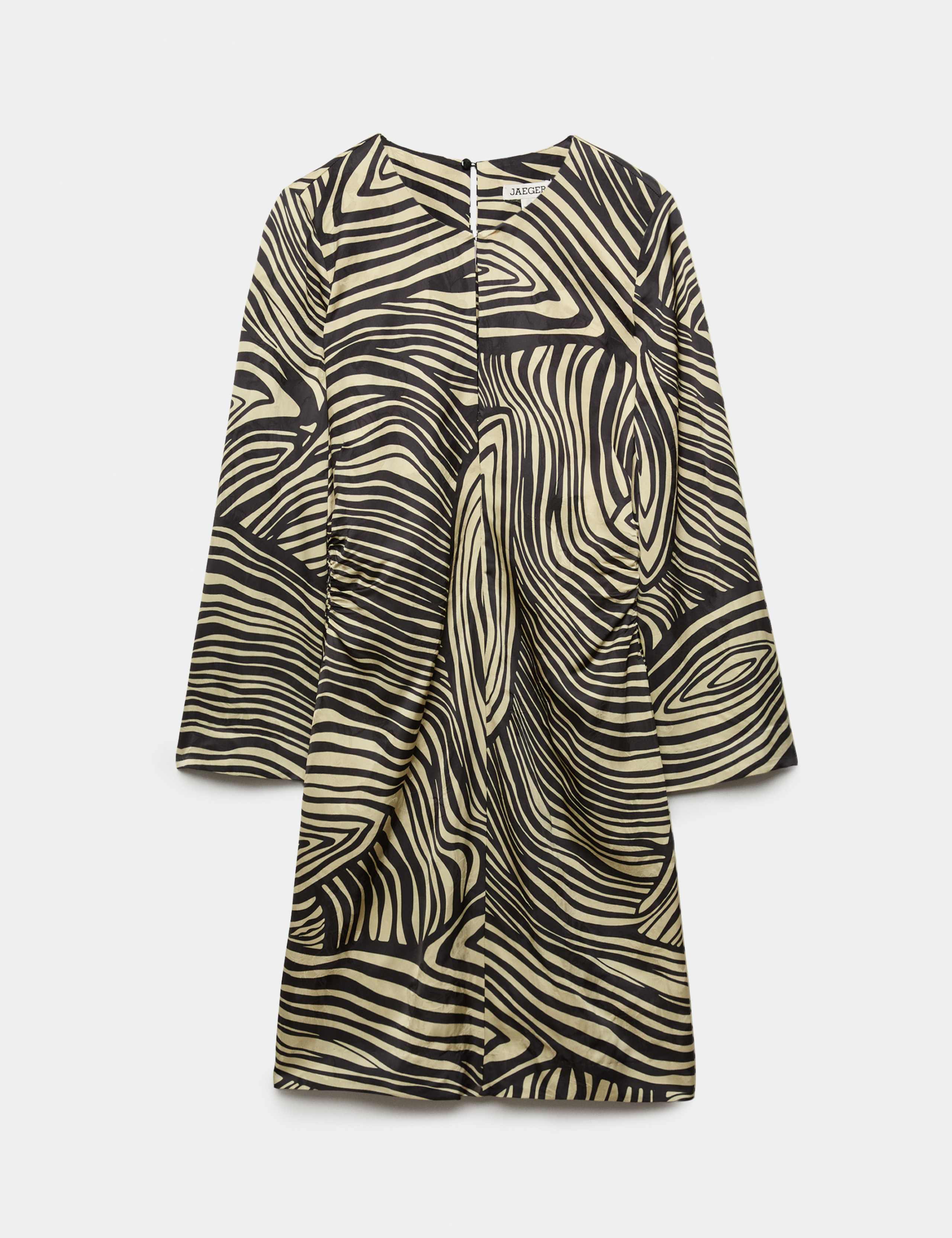 Pure Viscose Printed Notch Neck Knee Length Shift Dress 2 of 6