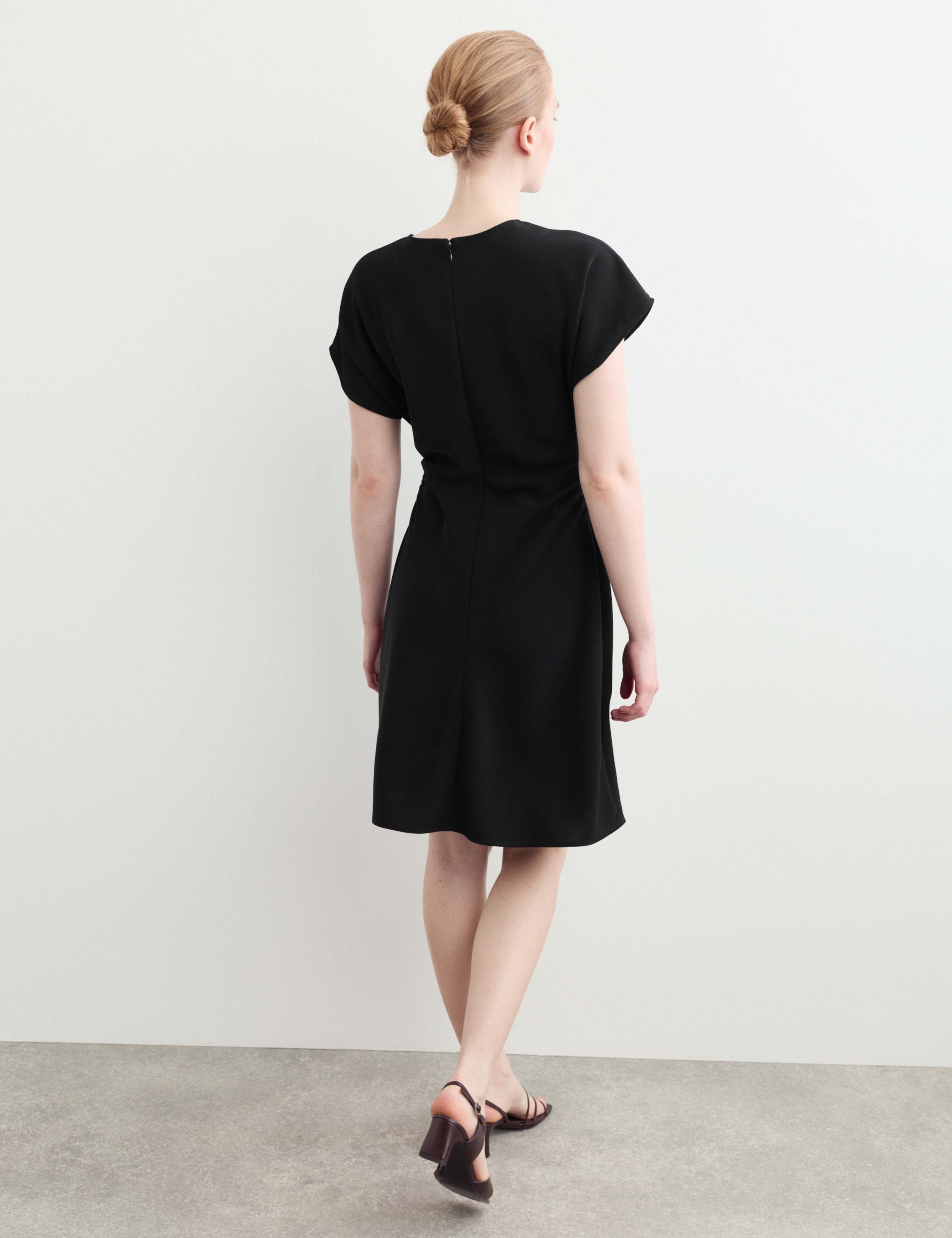 Crepe Ruched Mini Waisted Dress 7 of 9