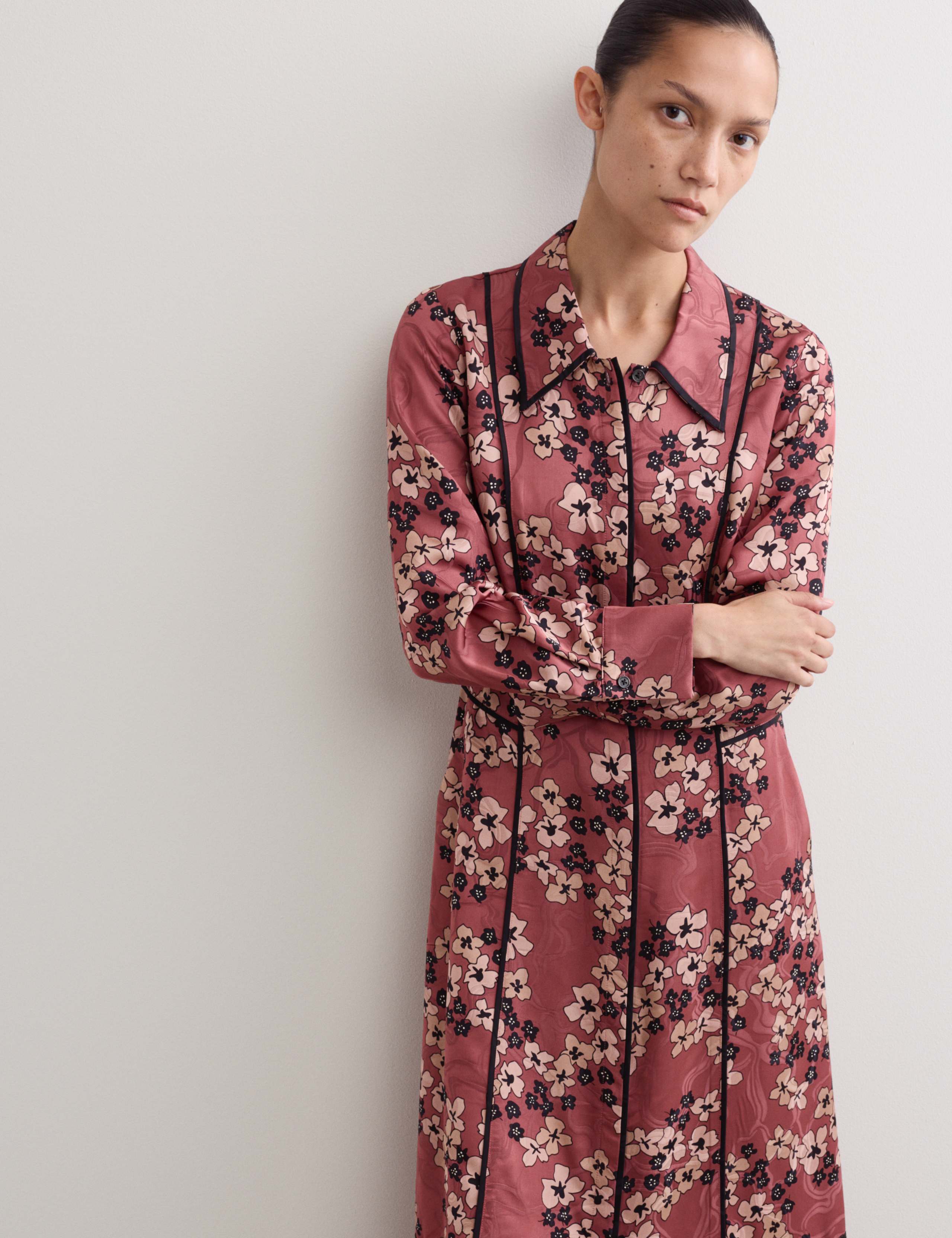 Floral Midi Shirt Dress 5 of 8