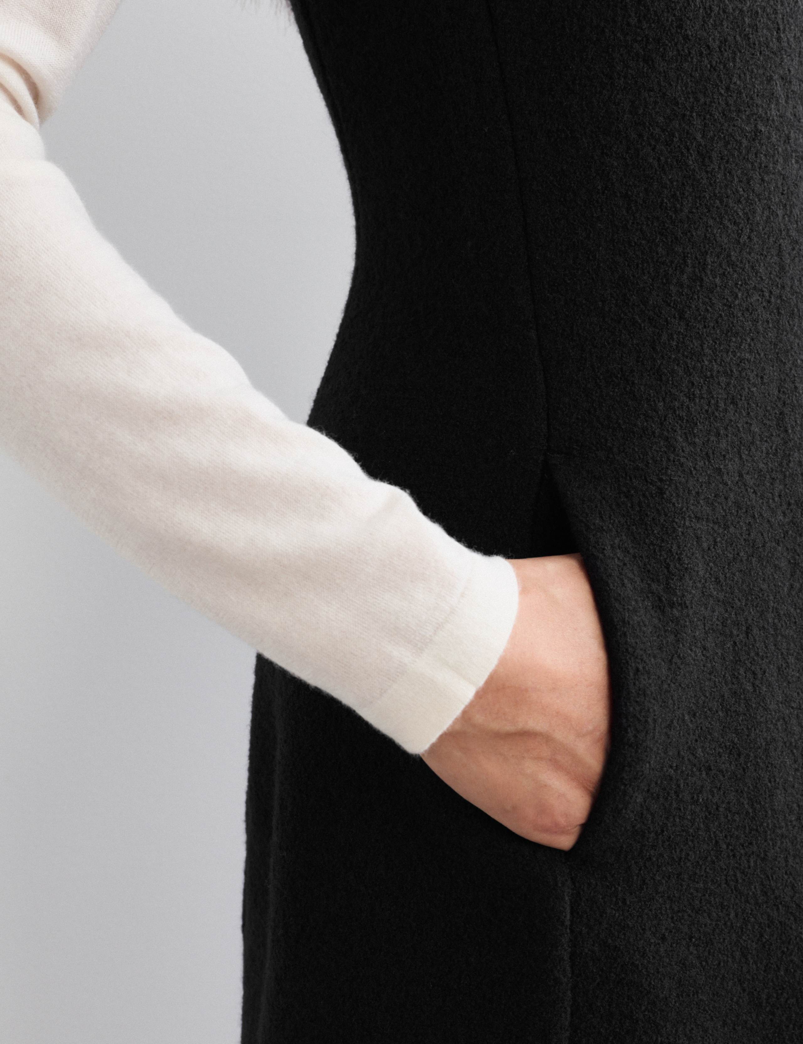 Pure Wool Textured V Neck Midi Dress 5 of 7