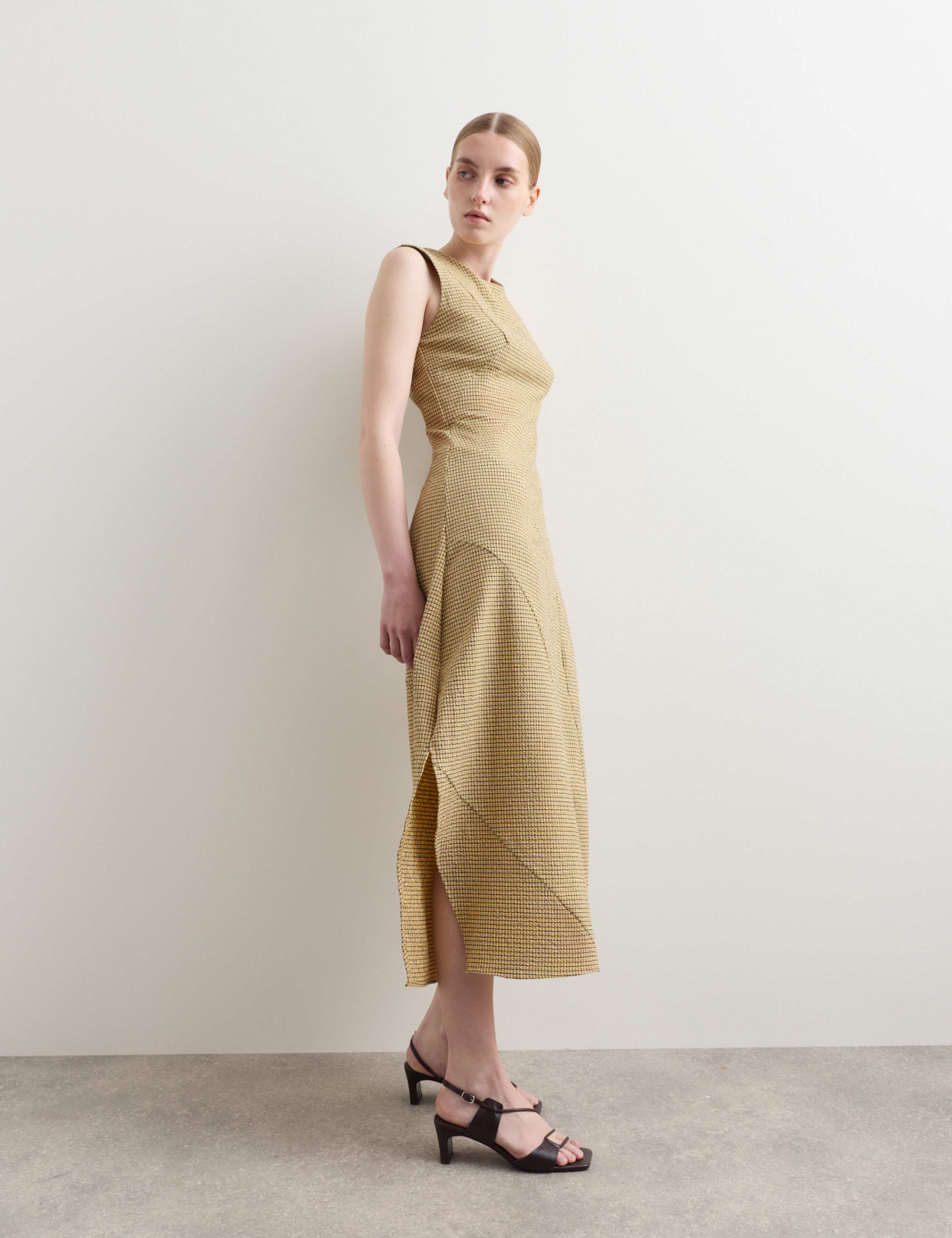 Cotton Rich Textured Midi Shift Dress 6 of 7