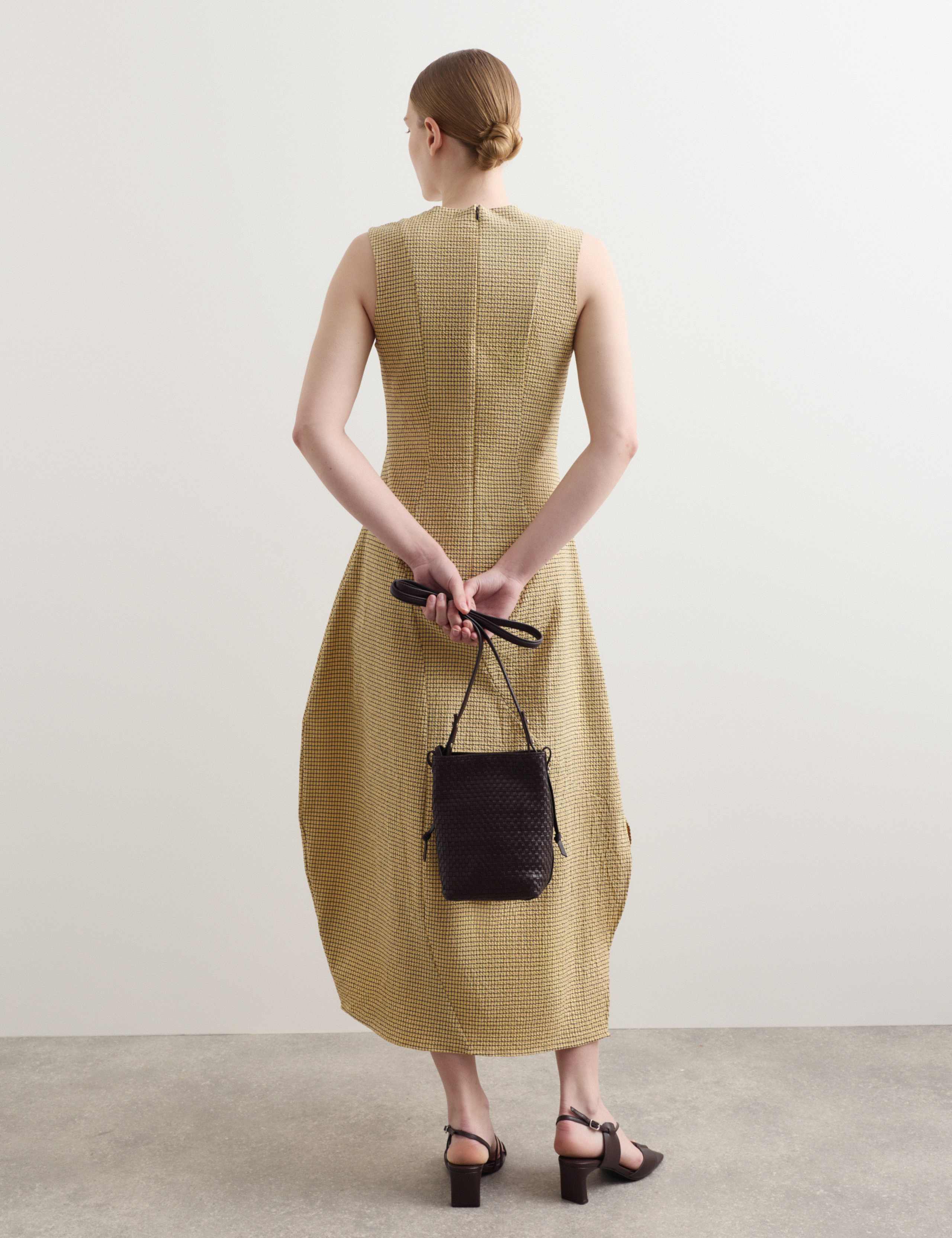 Cotton Rich Textured Midi Shift Dress 7 of 7