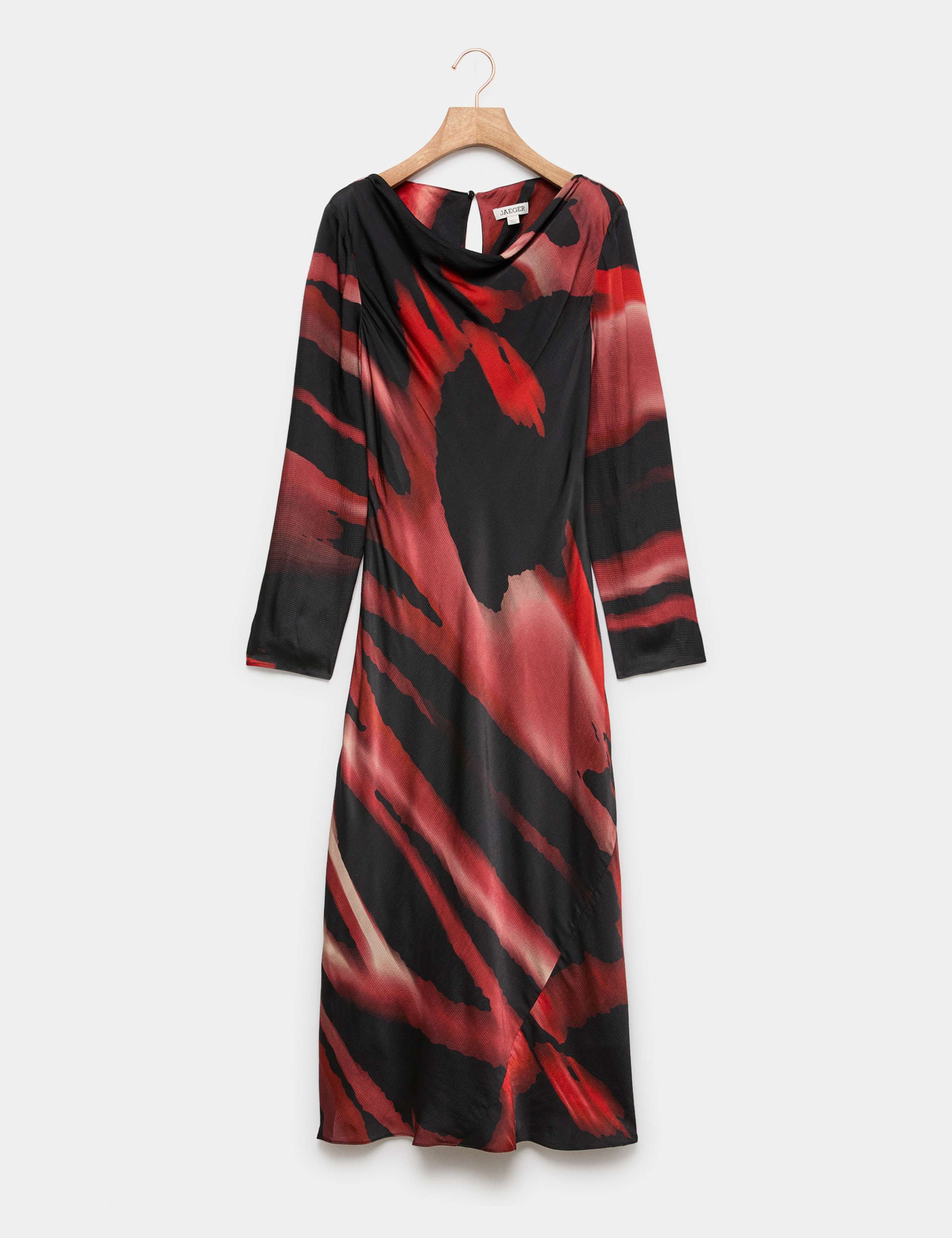 Satin Printed Cowl Neck Midi Slip Dress 2 of 6