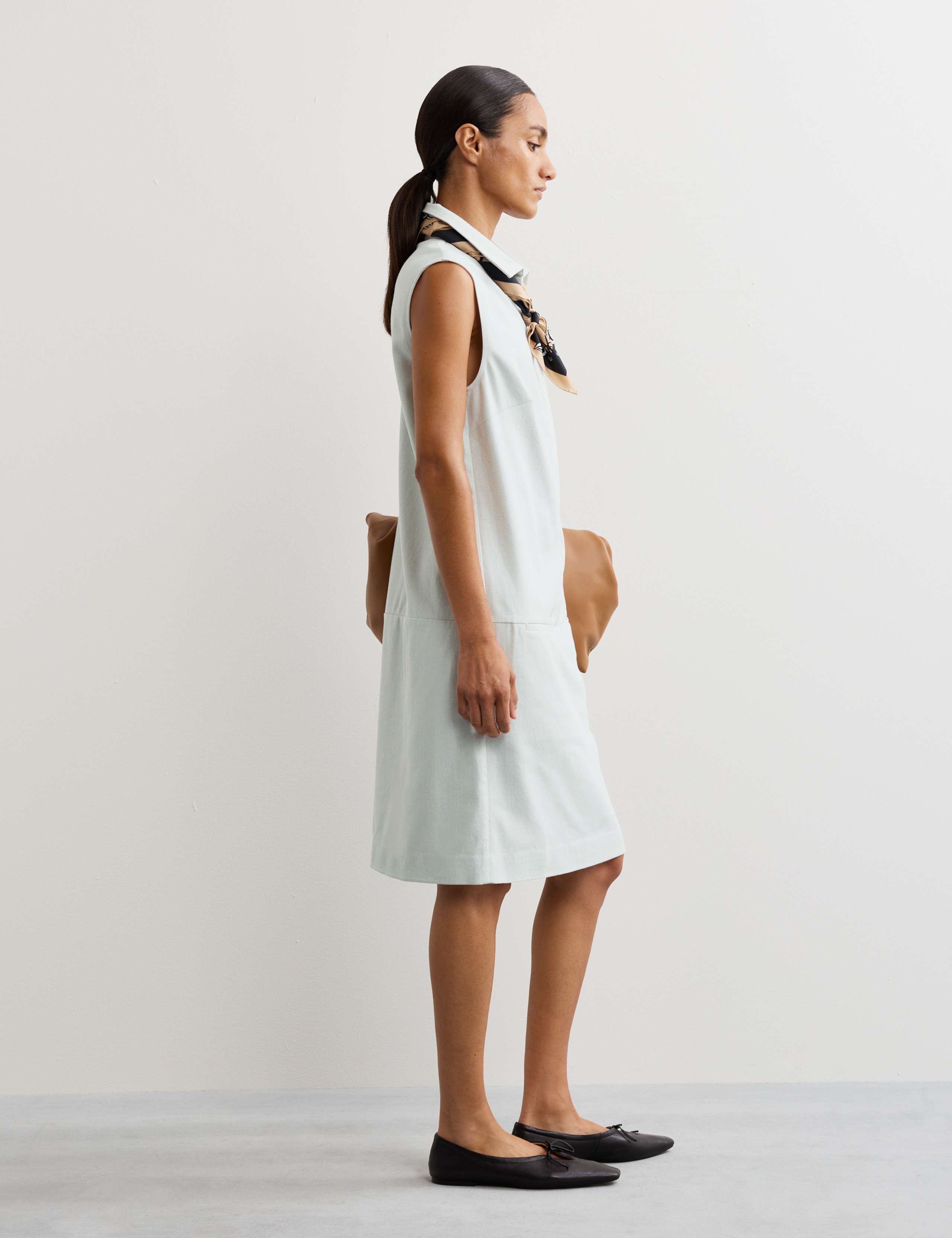 Denim Look Drop Waist Short Shift Dress 6 of 8