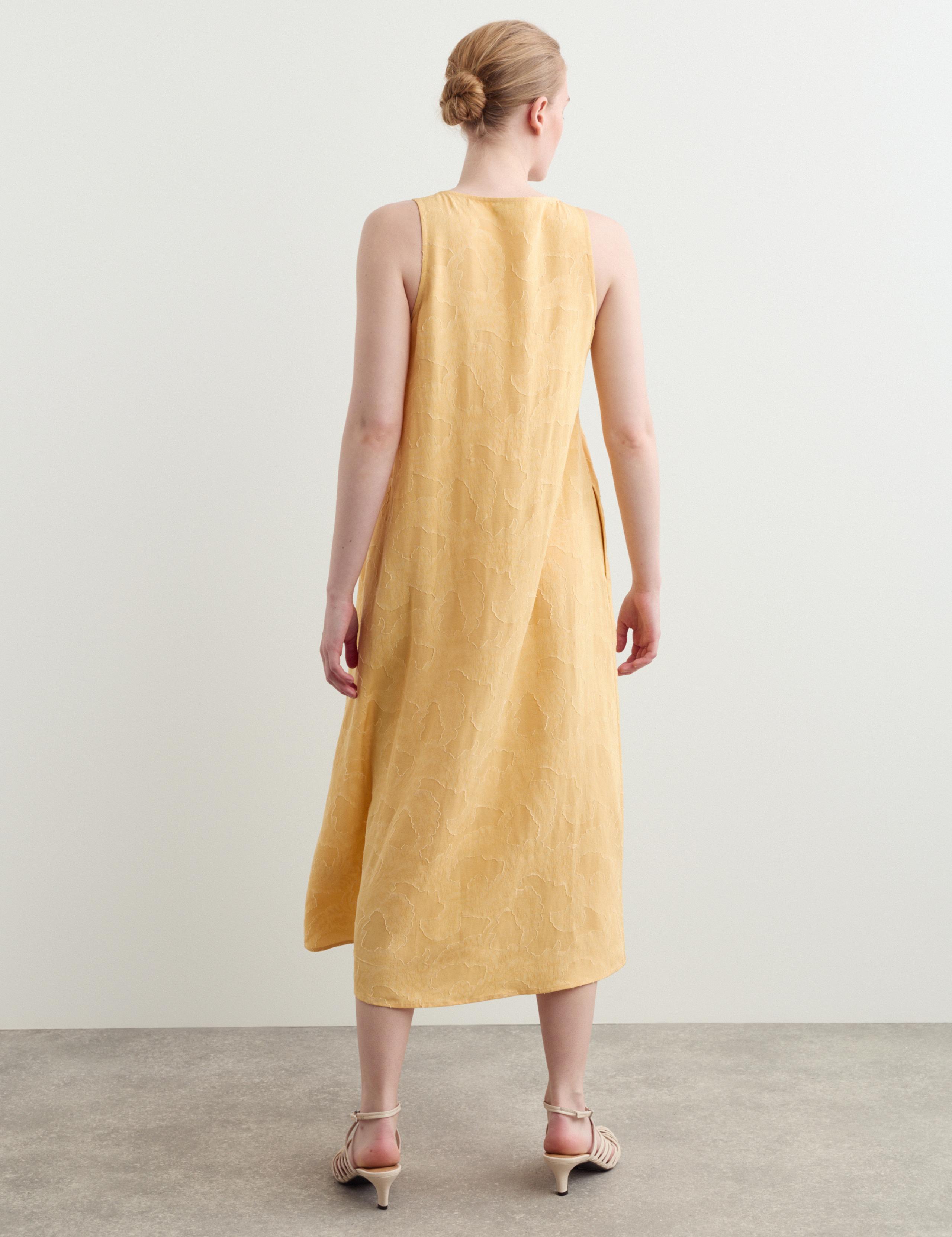 Lyocell Blend Jacquard V-Neck Midi Dress 7 of 7