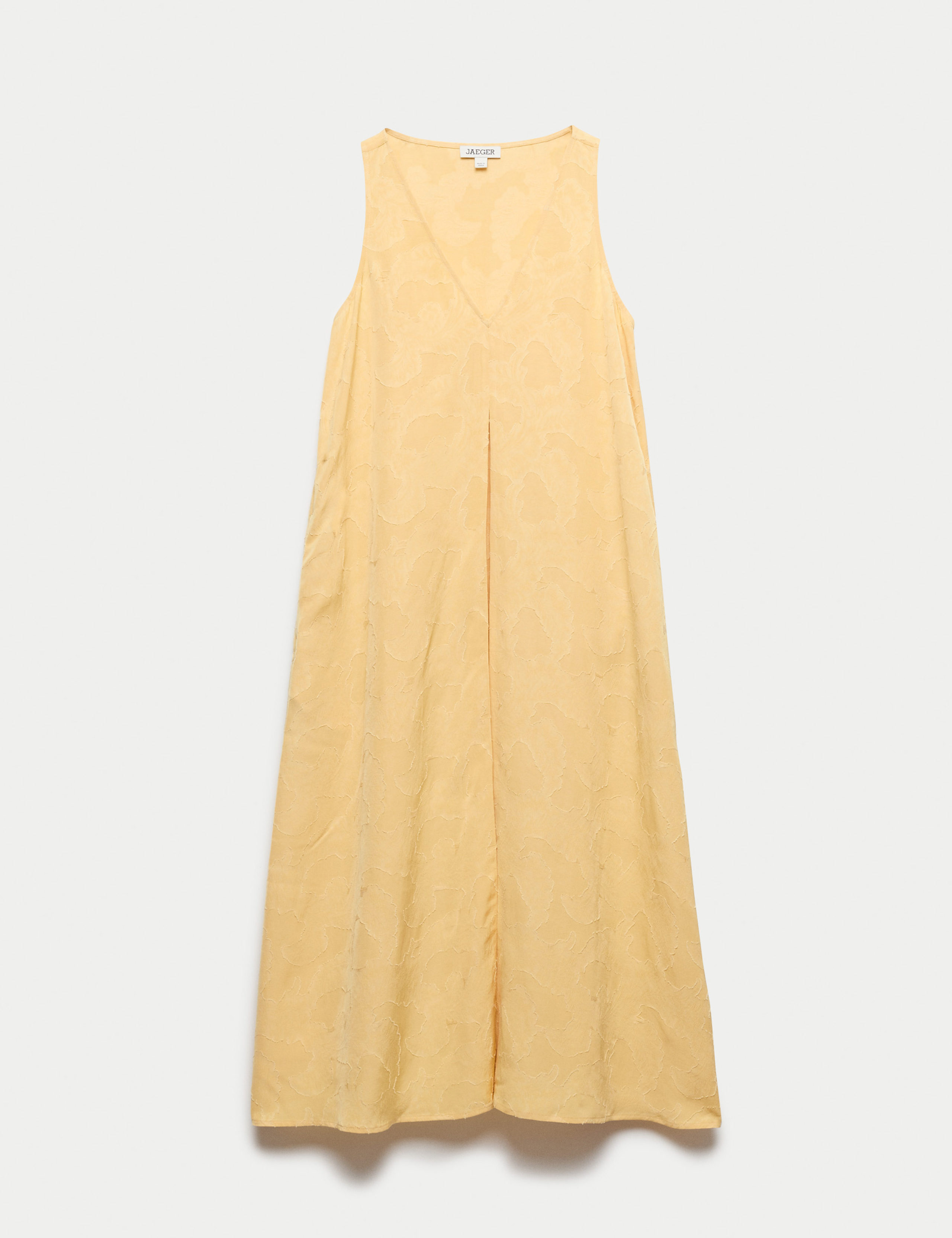 Lyocell Blend Jacquard V-Neck Midi Dress 2 of 7