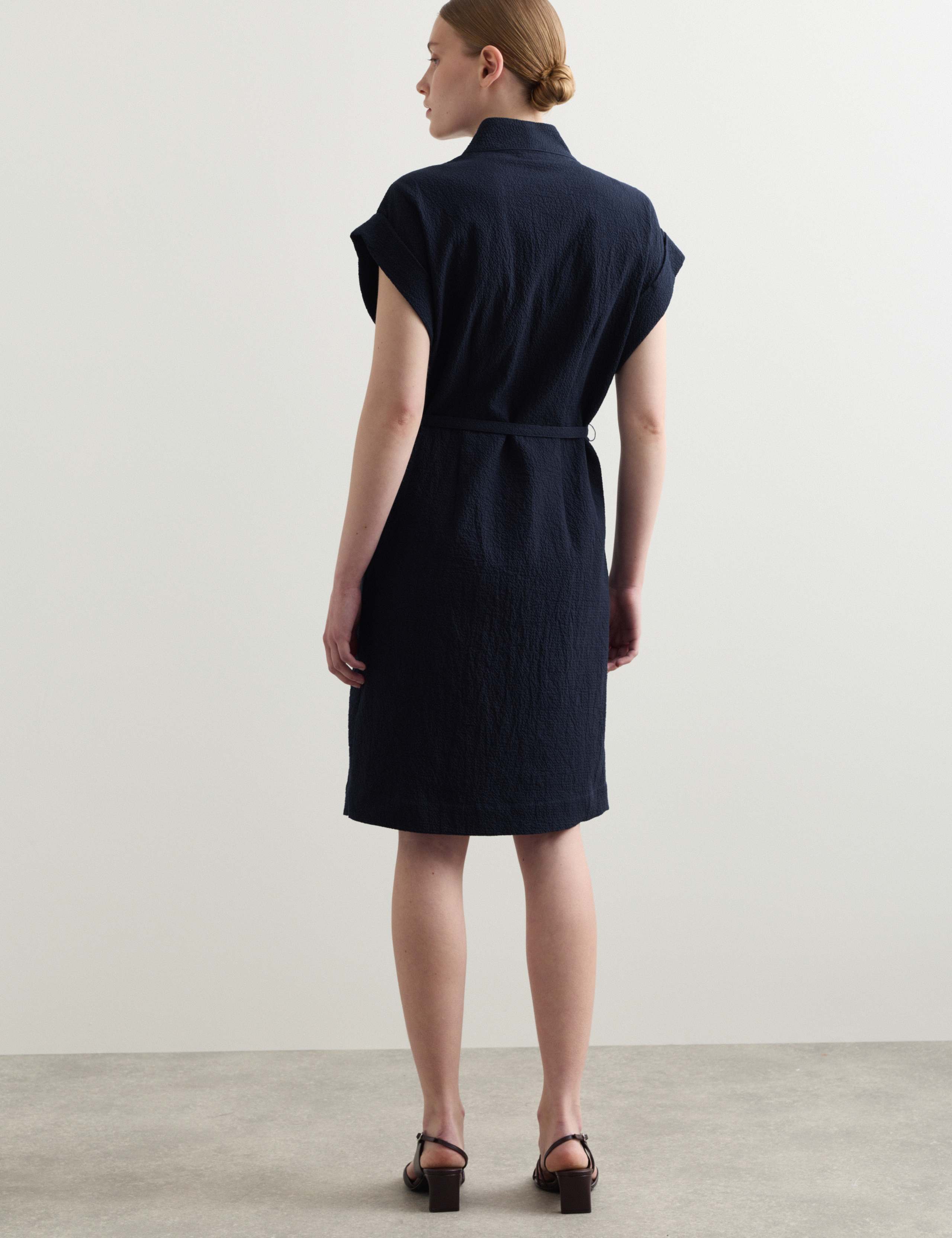 Cotton Rich Knee Length Wrap Dress 7 of 7