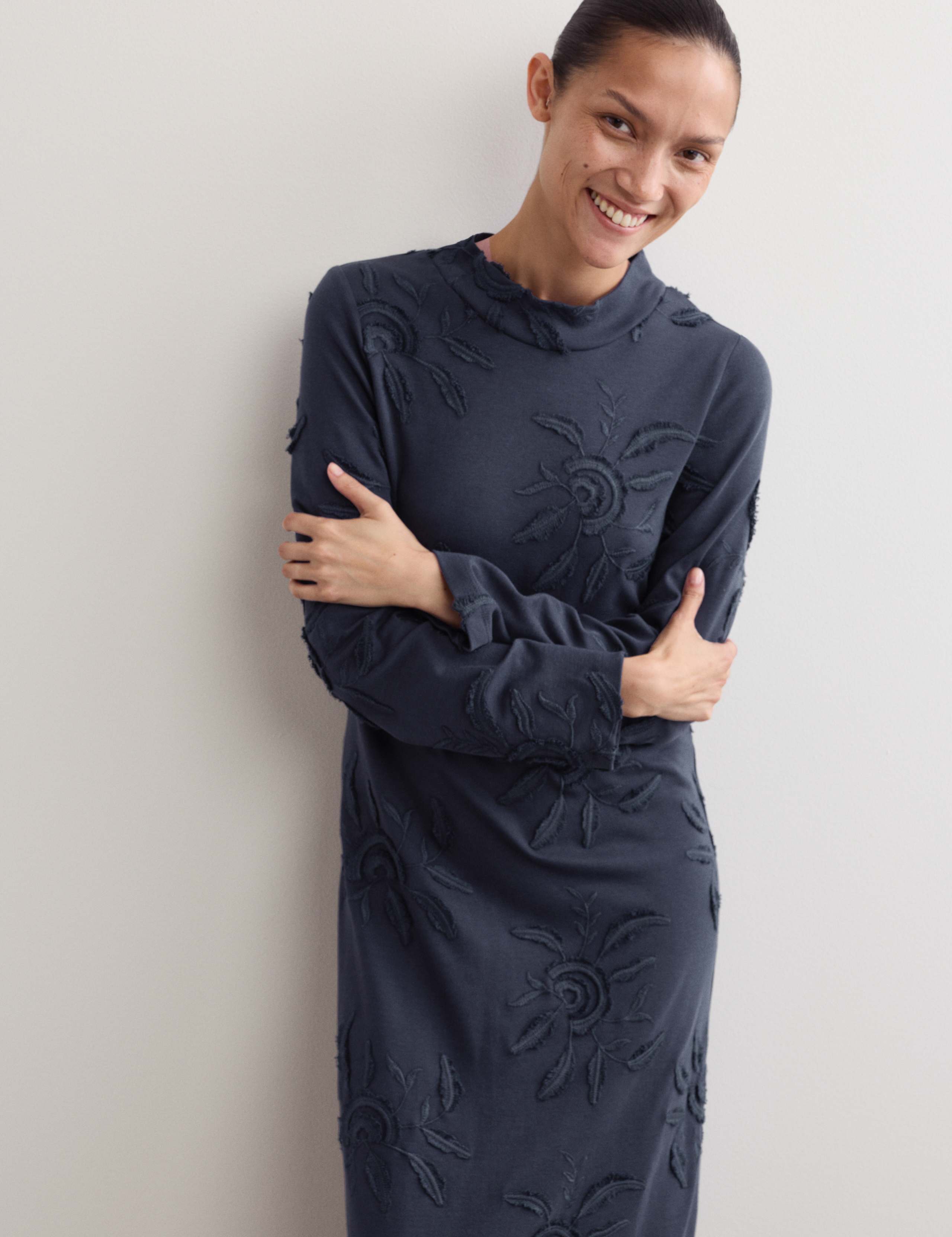 Pure Cotton Embroidered Midi Dress 5 of 8