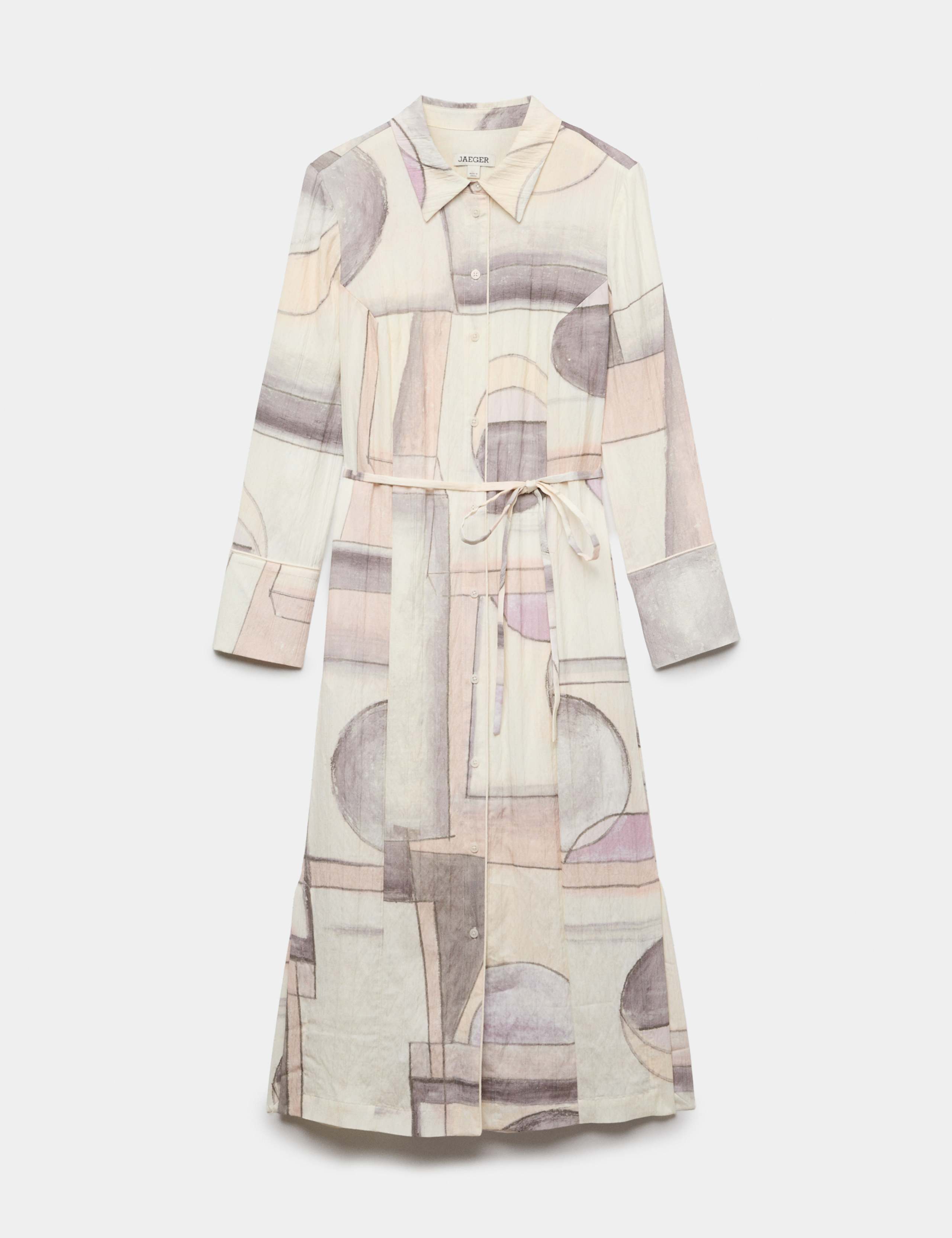 Watercolour Abstract Midi Shirt Dress 2 of 7