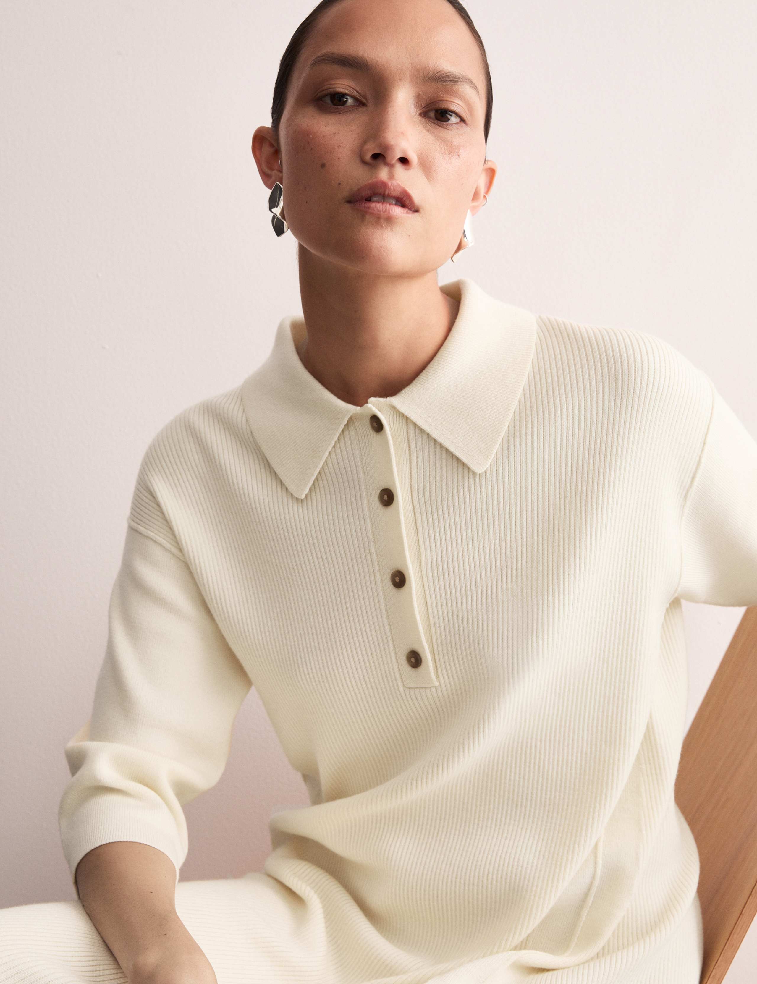 Merino Wool Rich Knitted Midi Jumper Dress 3 of 8