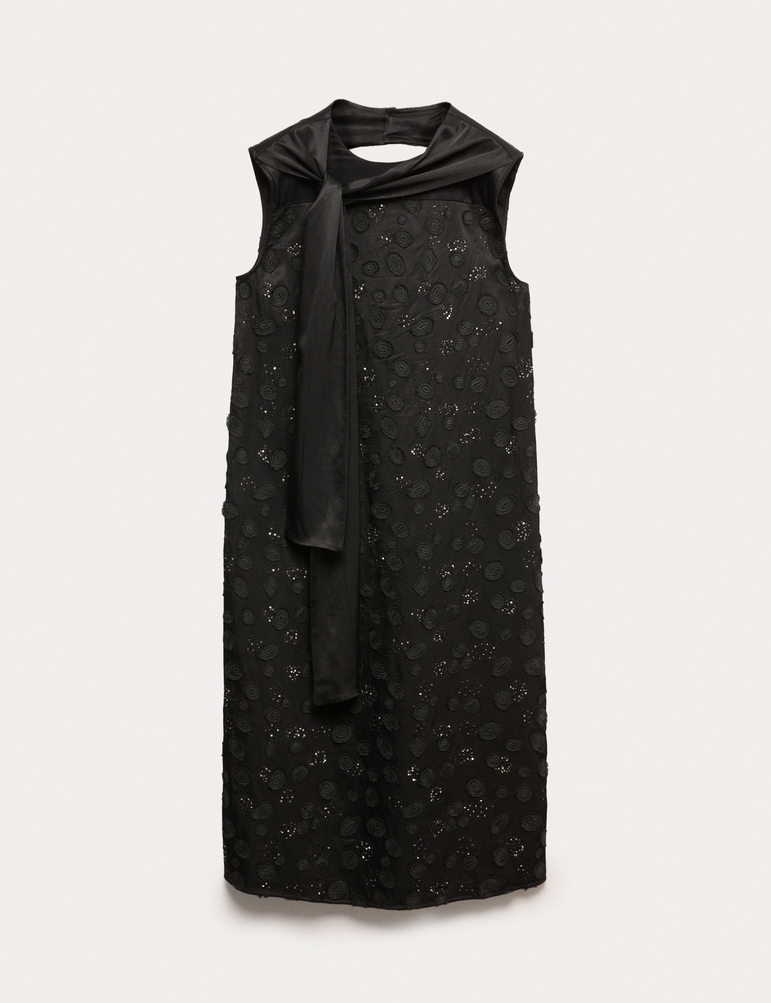 Embellished Tie Detail Midi Column Dress 2 of 7