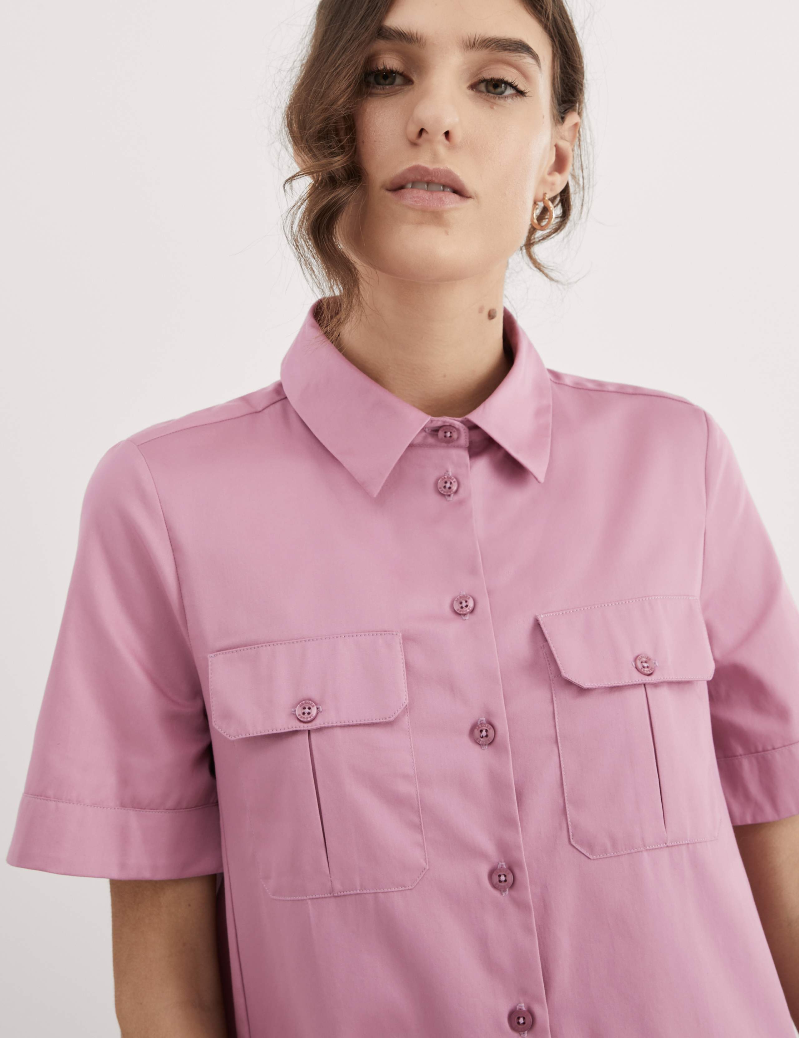 Pure Cotton Mini Utility Shift Dress 4 of 7