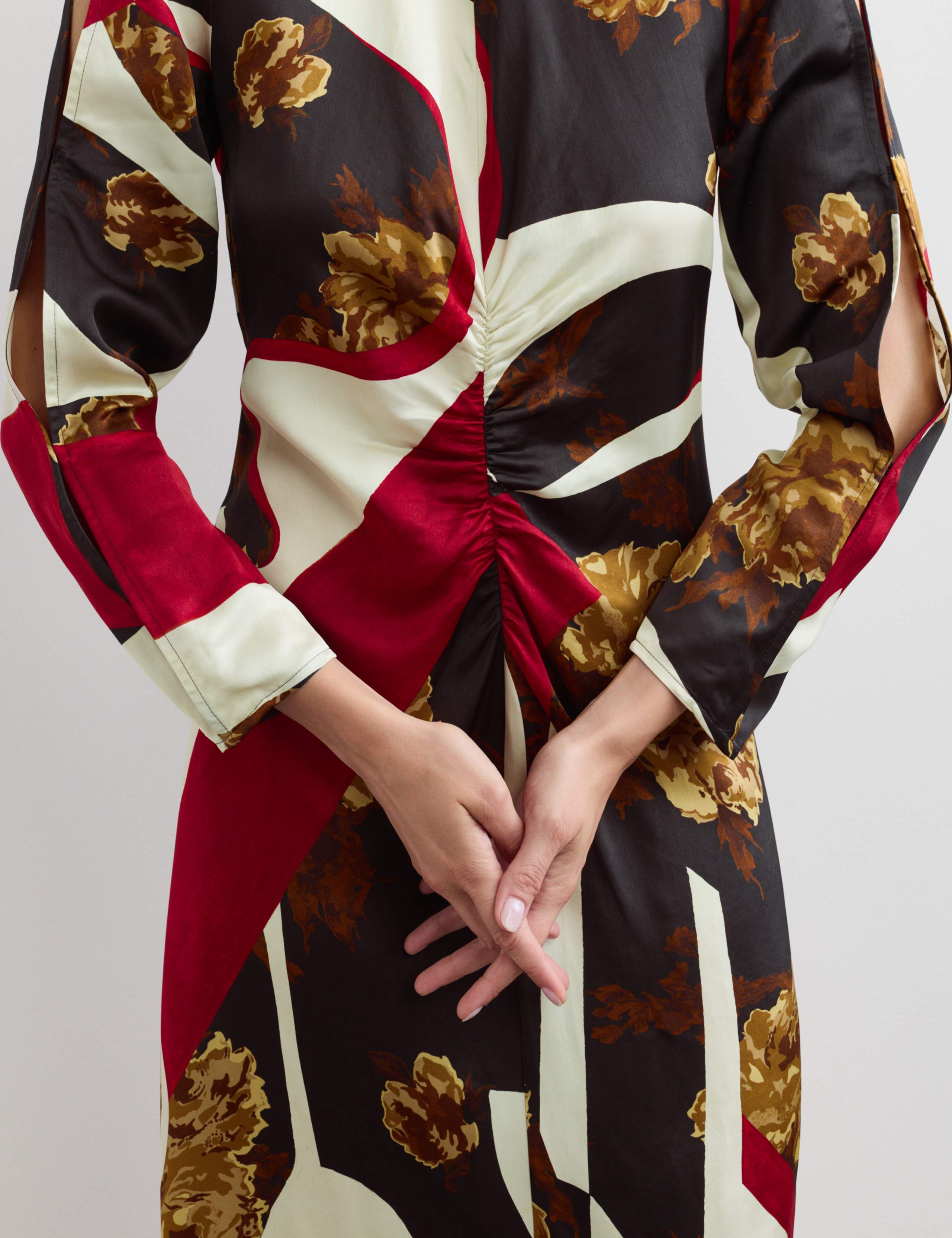 Floral Round Neck Midi Column Dress 4 of 6