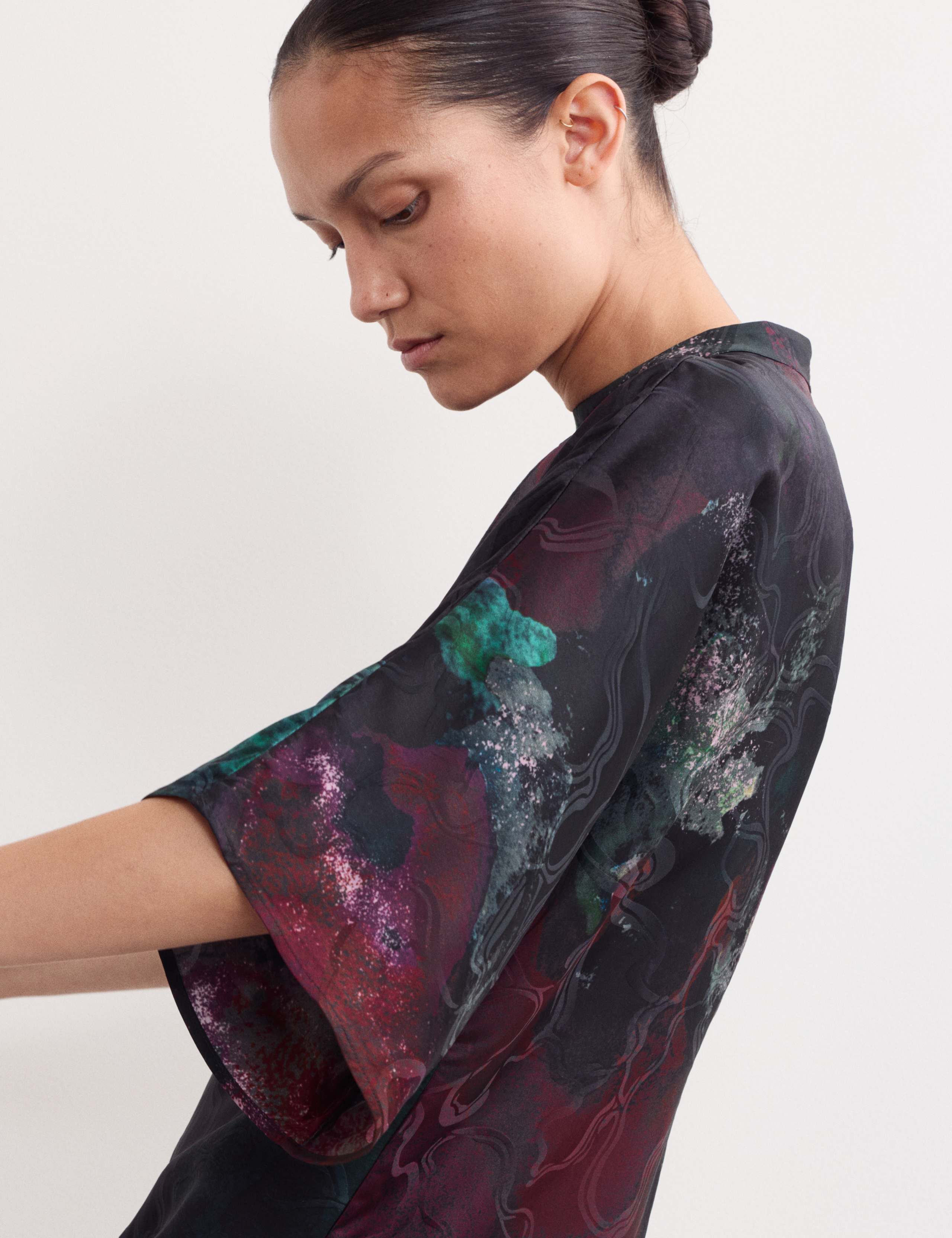 Jacquard Night Sky Print Knee Length Shift Dress 3 of 7