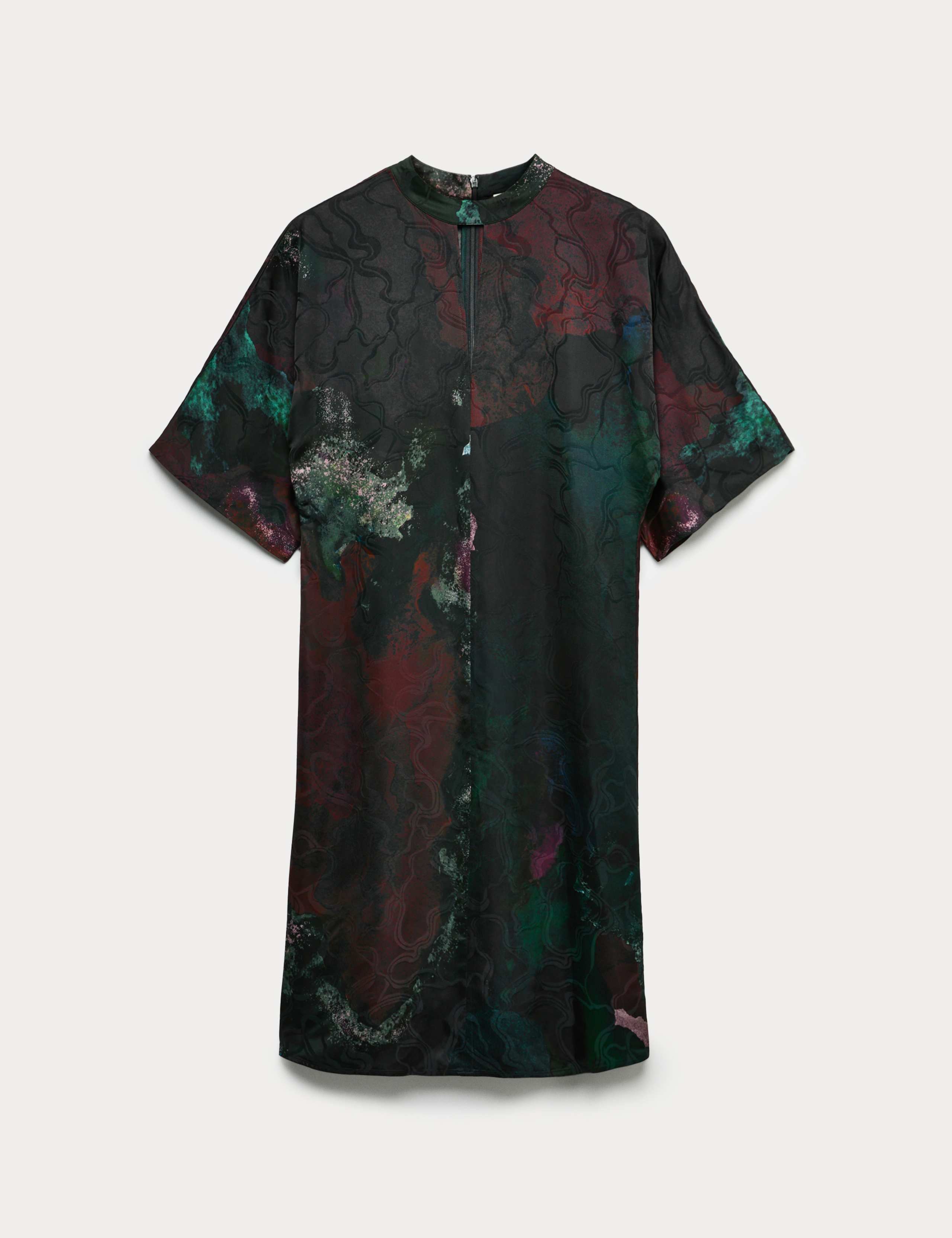 Jacquard Night Sky Print Knee Length Shift Dress 2 of 7