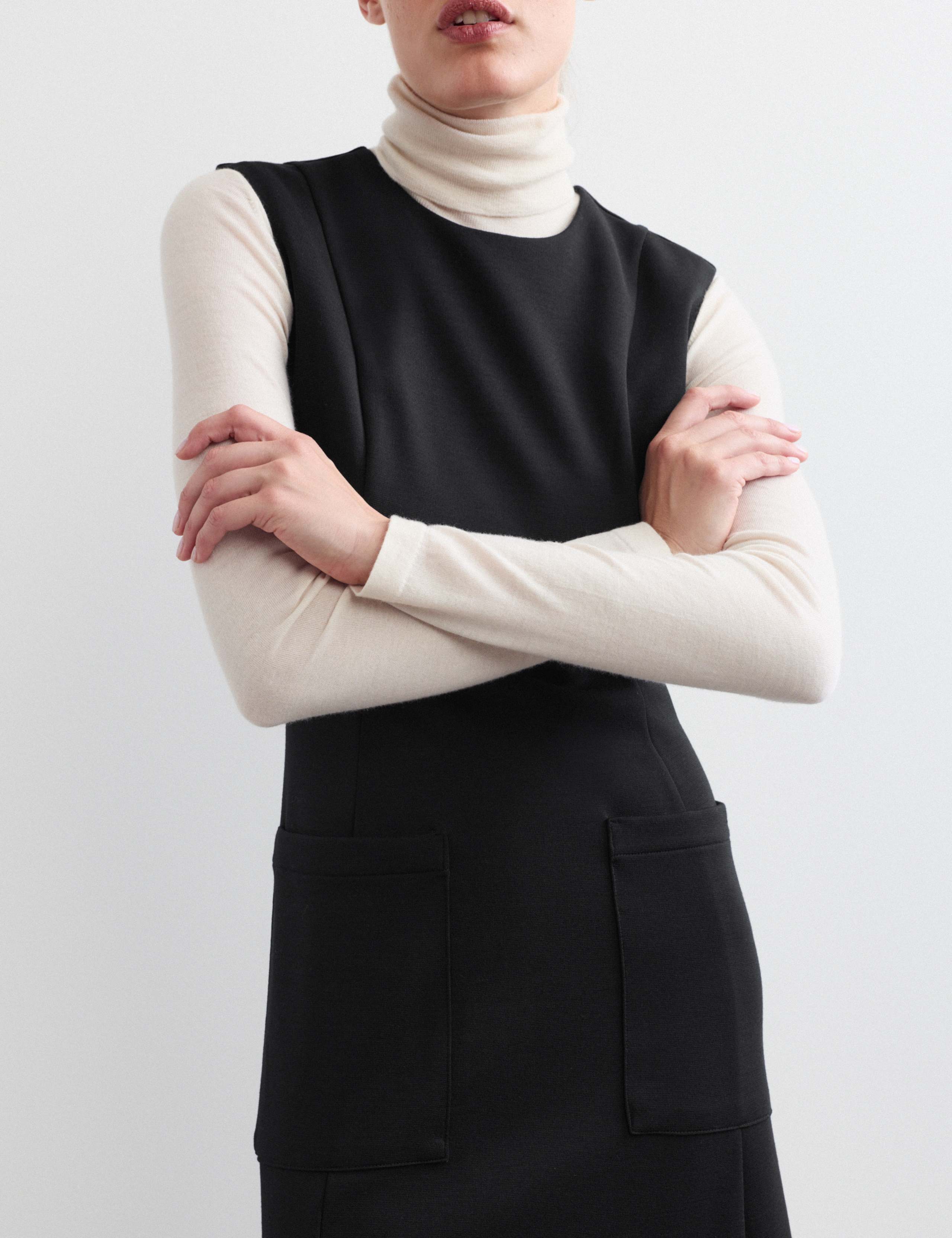 Wool Blend Midi Column Dress 4 of 7
