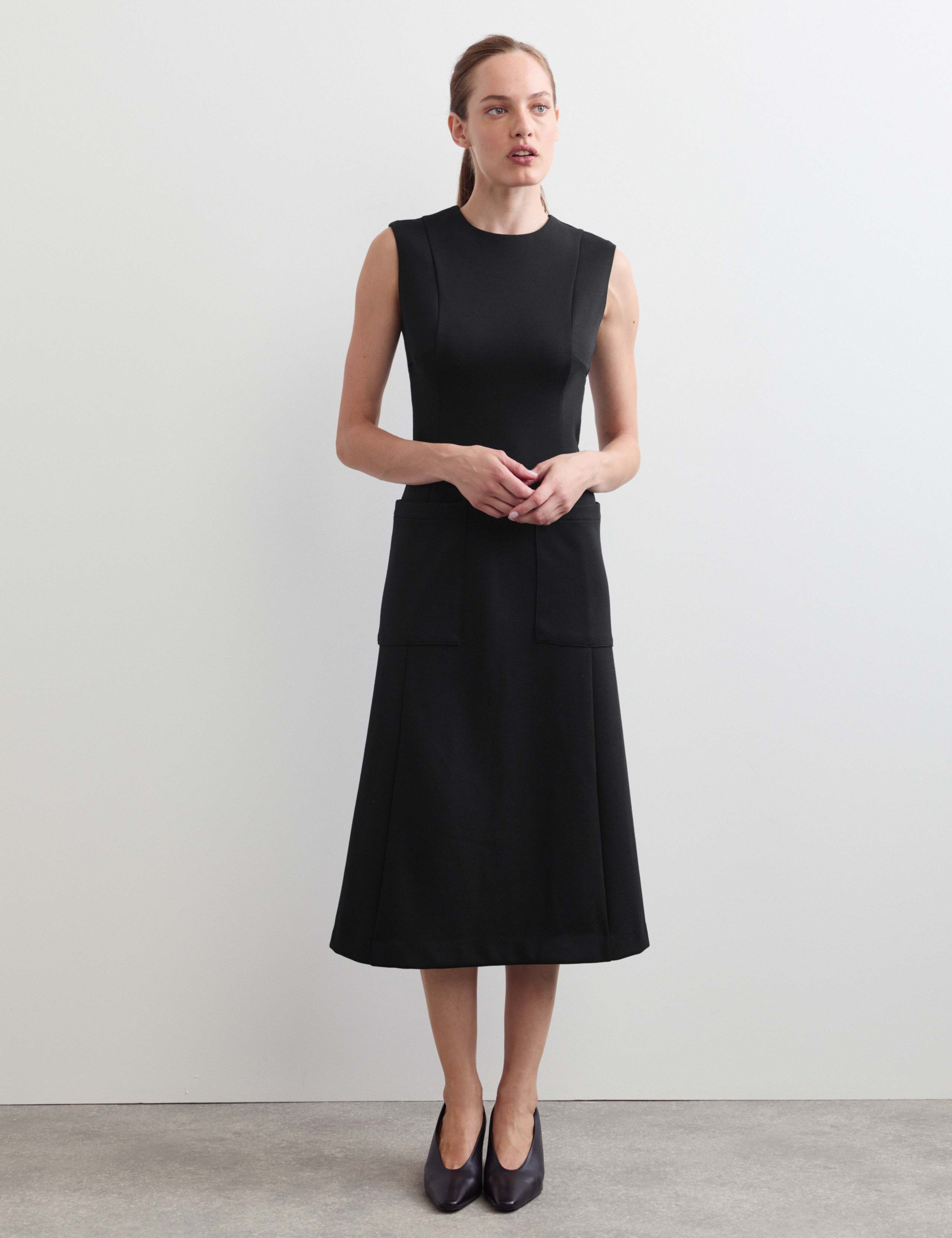 Wool Blend Midi Column Dress 7 of 7