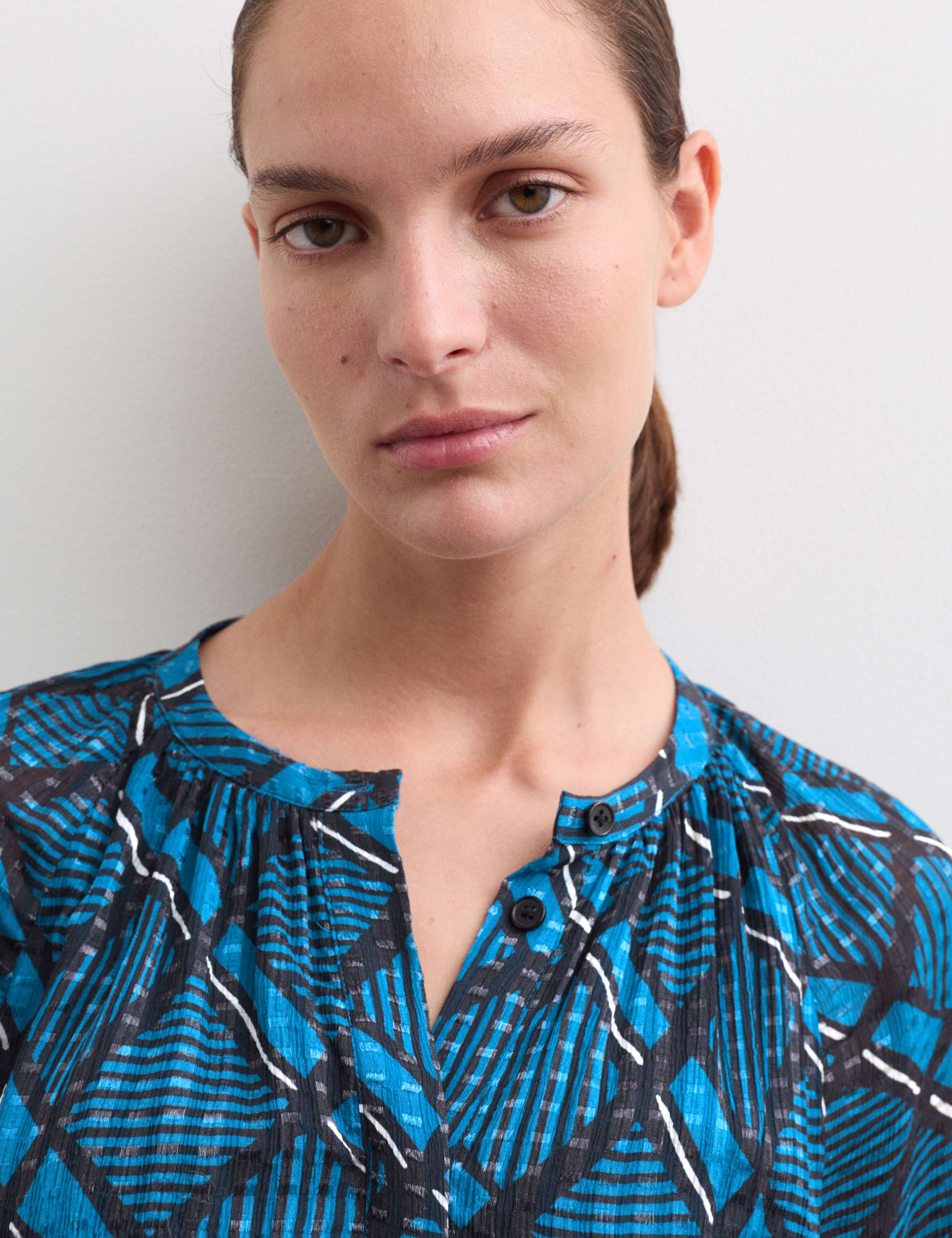 Checked Round Neck Midi Skater Dress 4 of 6