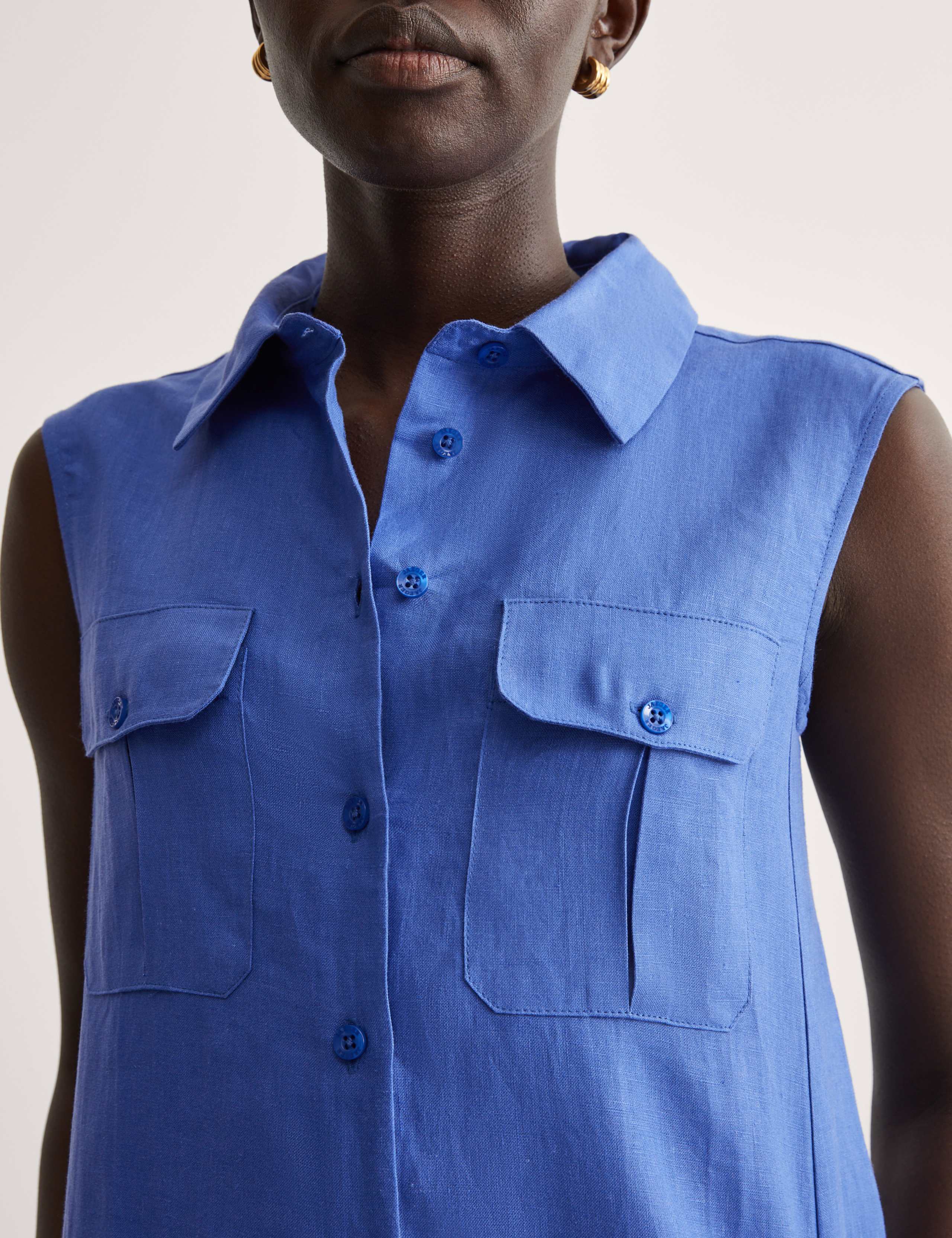Pure Linen Utility Shirt Dress | JAEGER | M&S