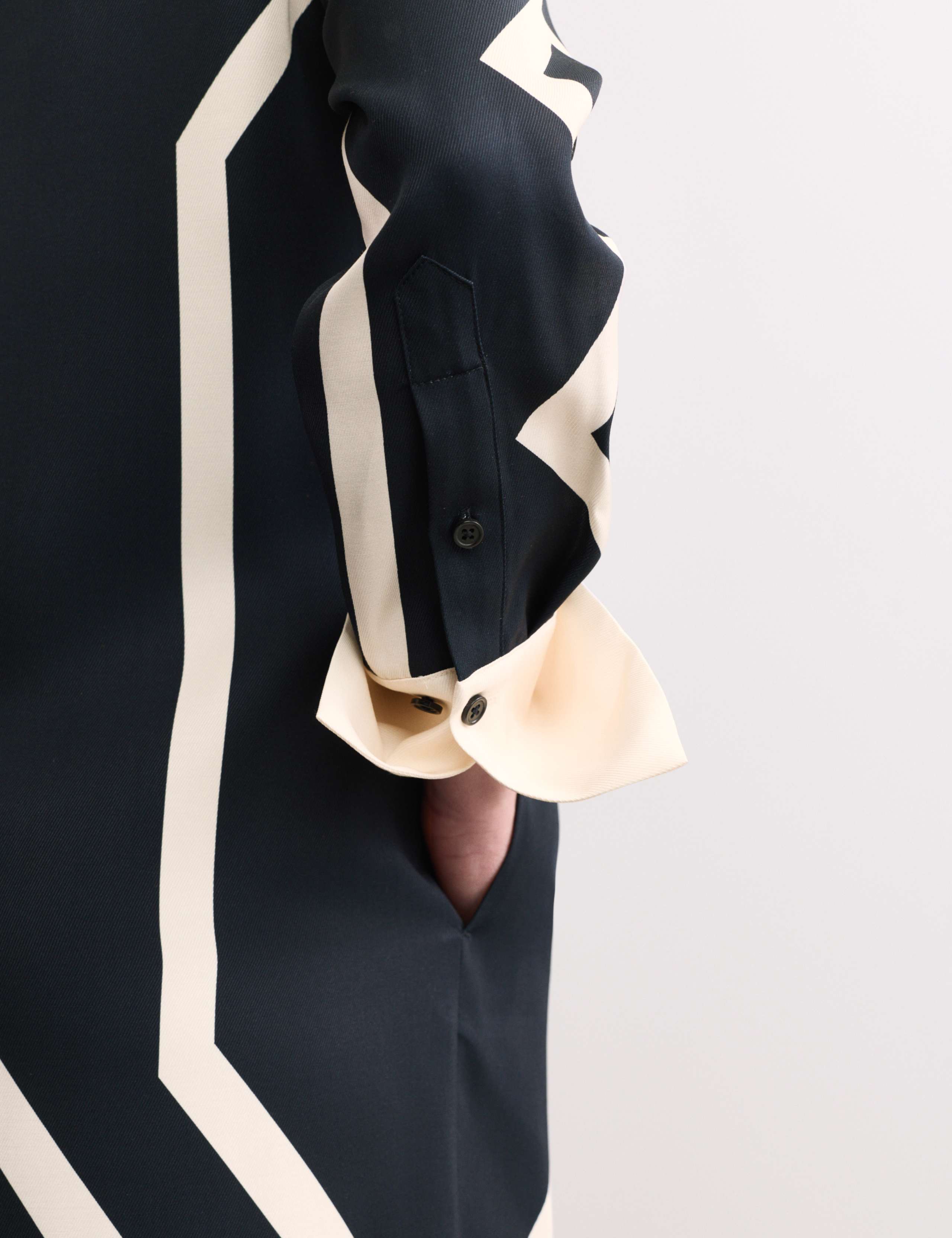 Geometric Knee Length Shirt Dress 5 of 7