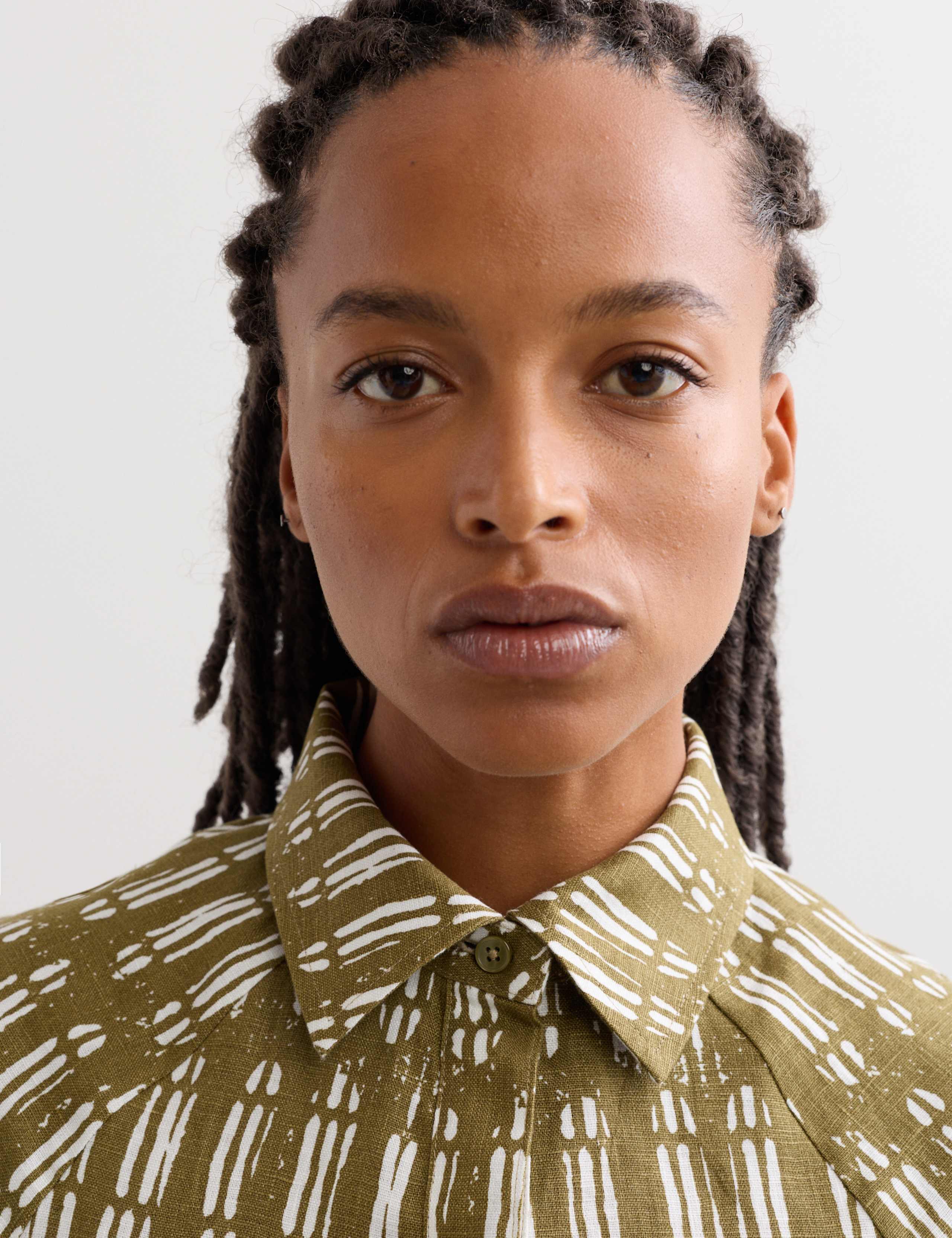 Pure Linen Dash Print Shift Dress 4 of 6