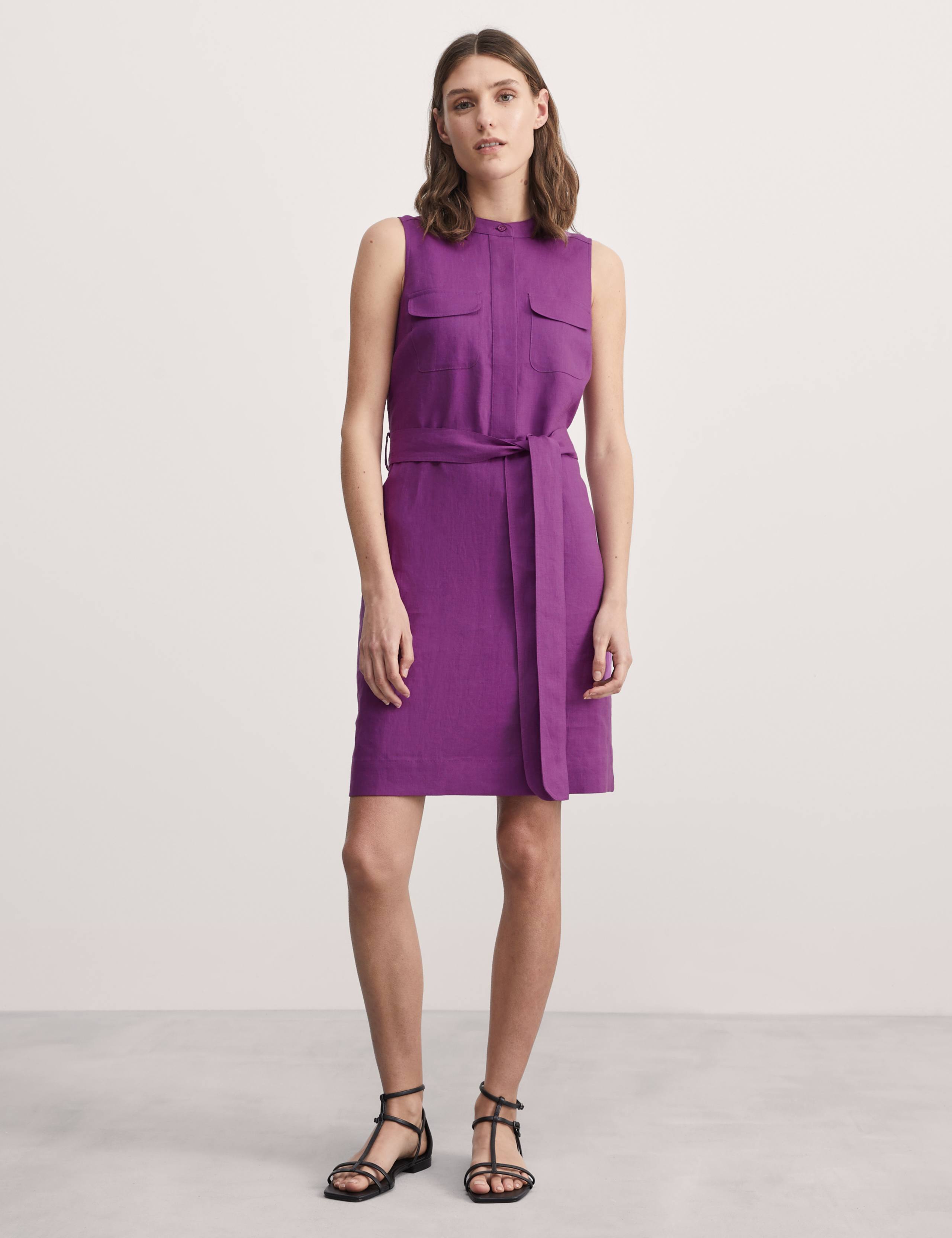Pure Linen Mini Utility Shift Dress 3 of 6