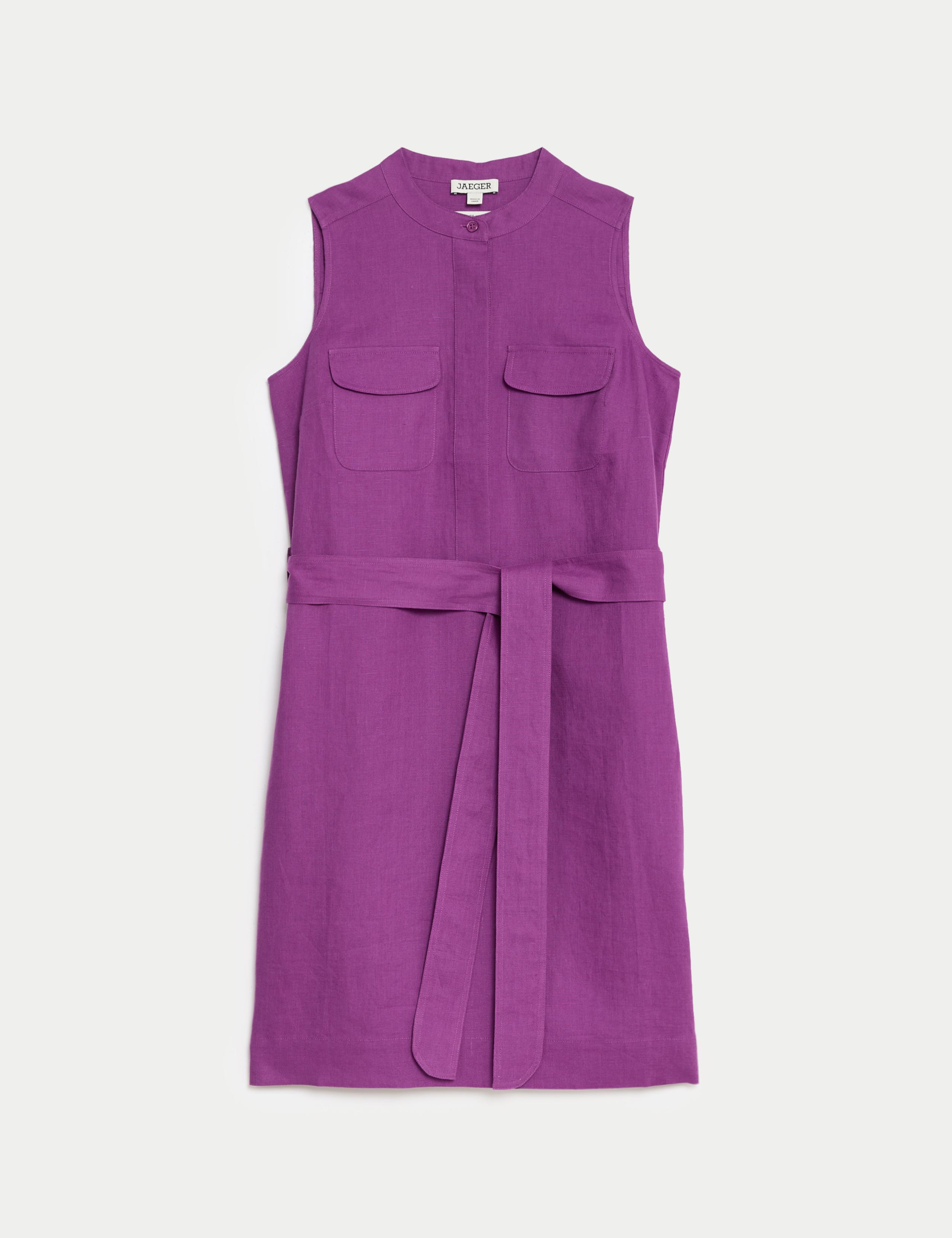 Pure Linen Mini Utility Shift Dress 2 of 6