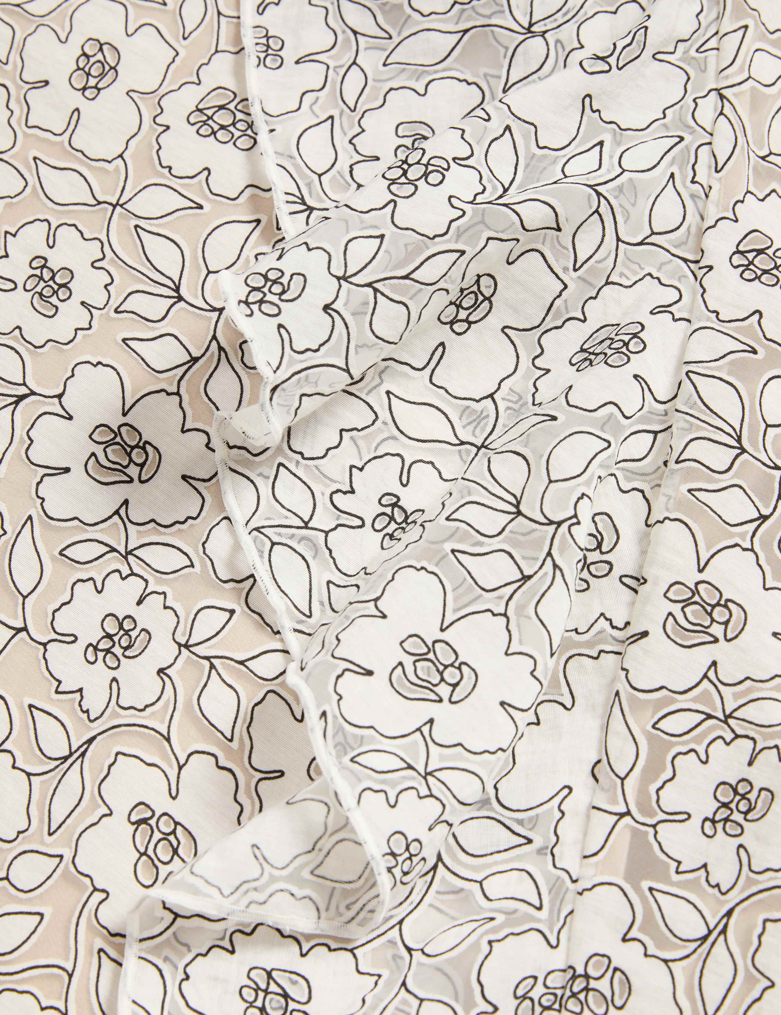 Floral Frill Detail Midi Tea Dress 7 of 7