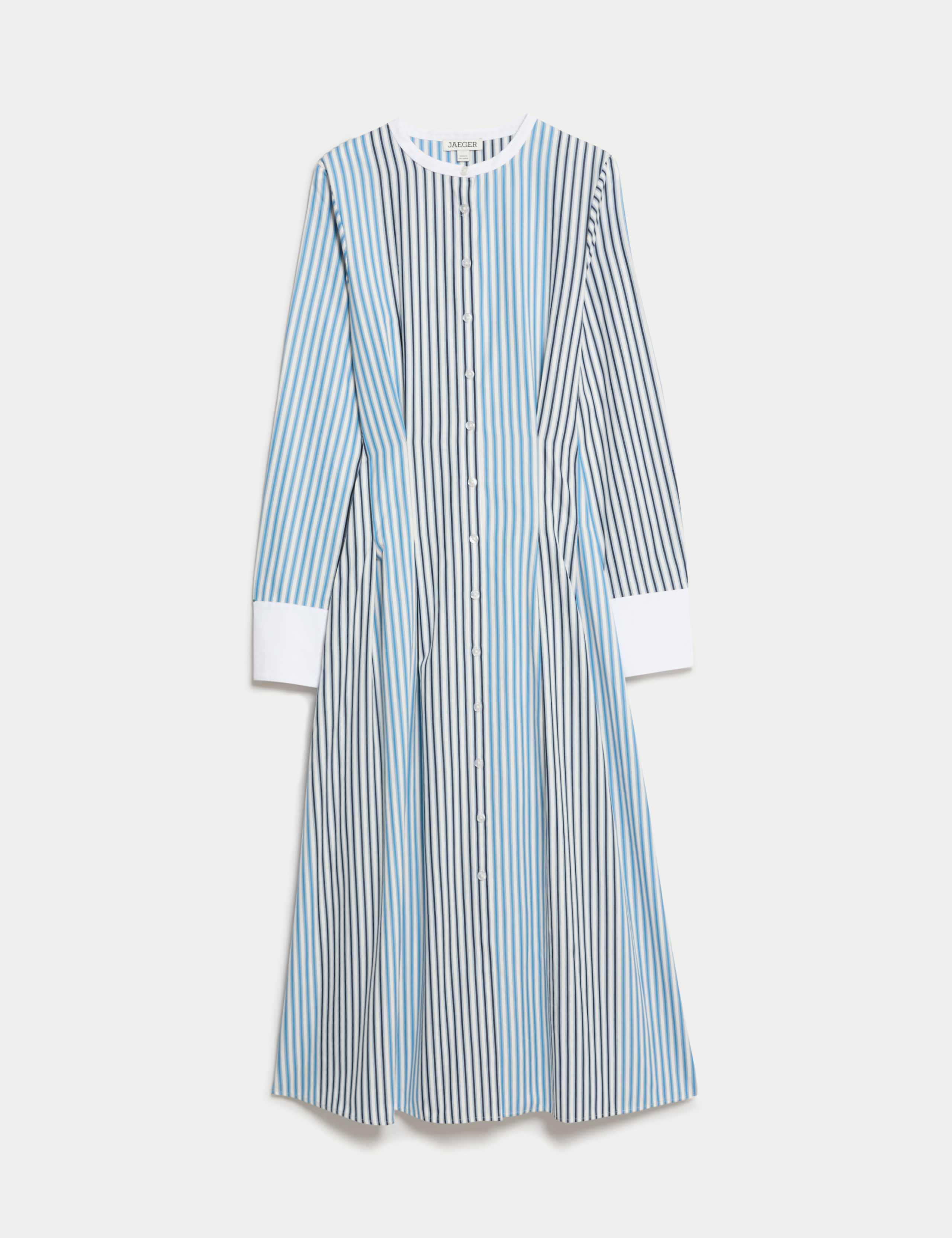 Pure Cotton Striped Midi Waisted Dress 2 of 7