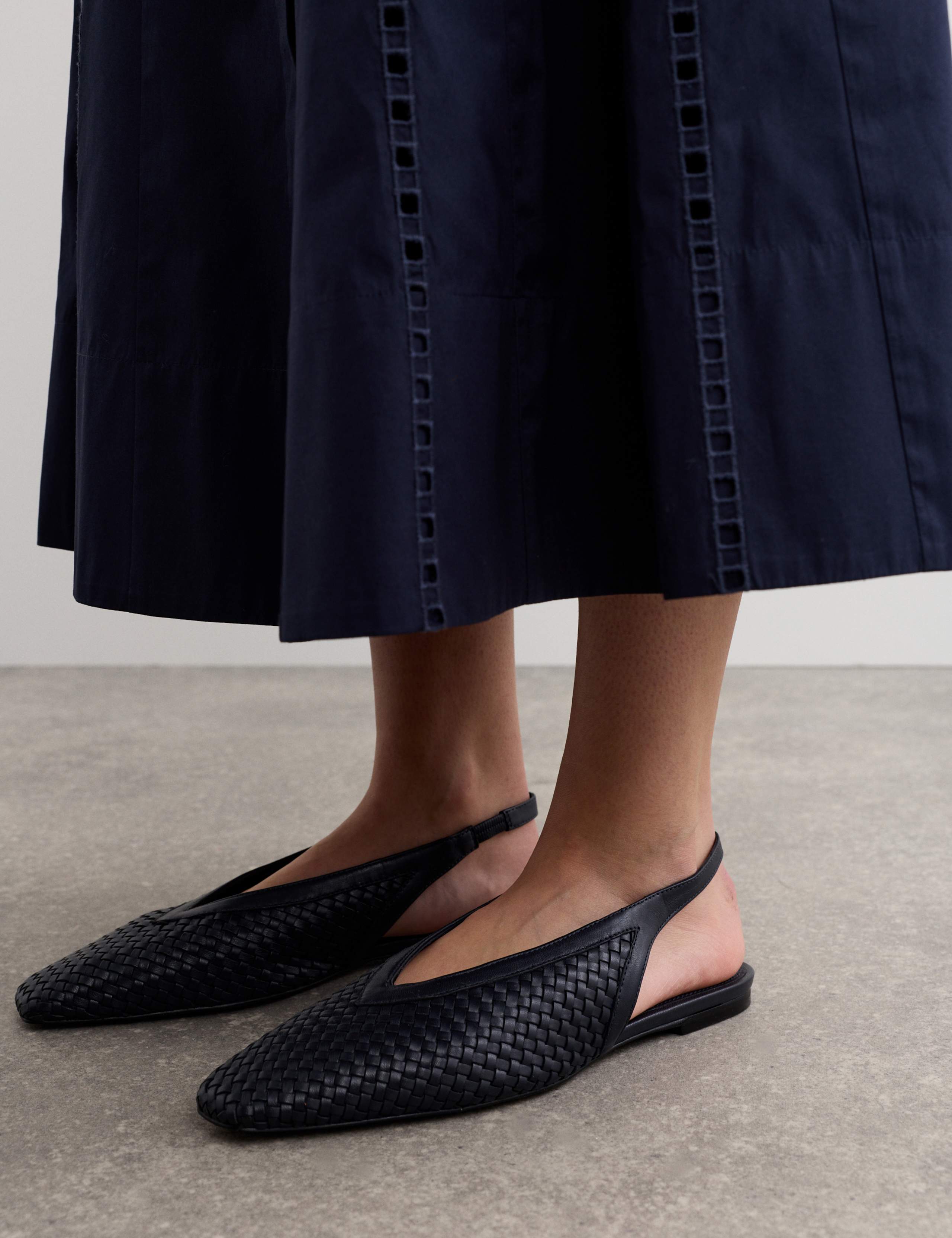 Pure Cotton Broderie Midi Shirt Dress 4 of 7